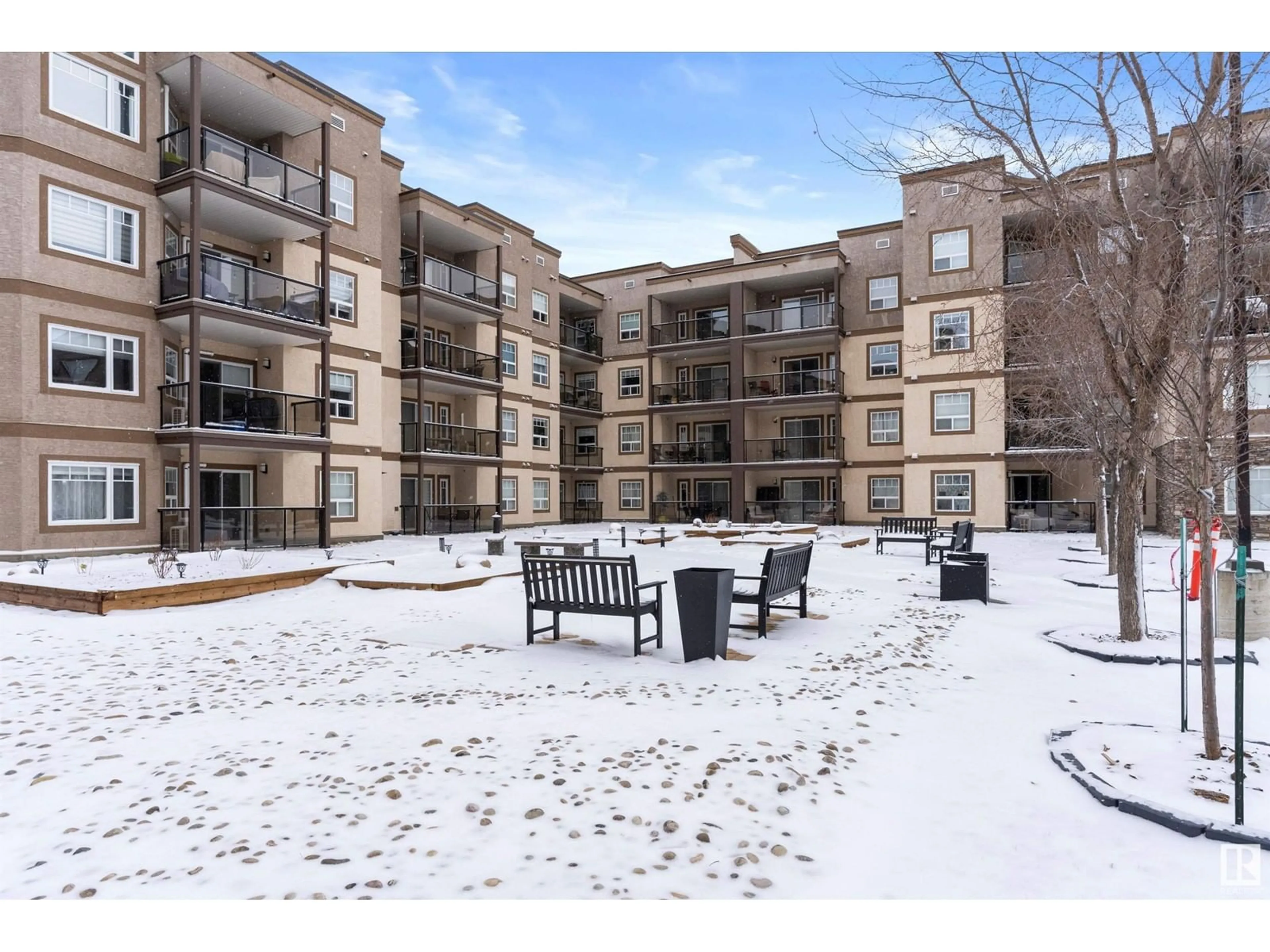 A pic from exterior of the house or condo, the fenced backyard for #116 2035 GRANTHAM CO NW, Edmonton Alberta T5T3X4