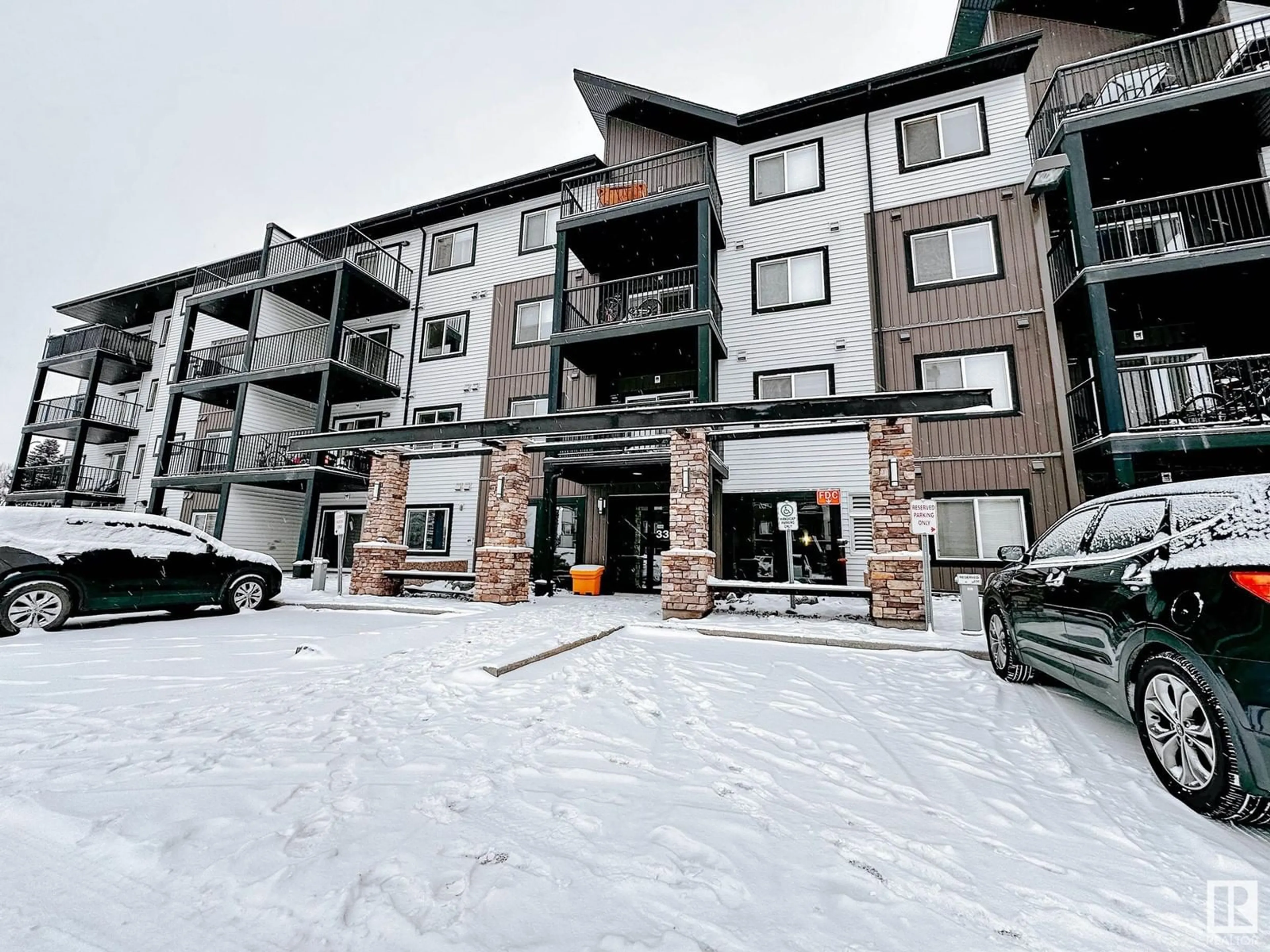 A pic from exterior of the house or condo, the front or back of building for #317 3357 16A AV NW, Edmonton Alberta T6T0V4