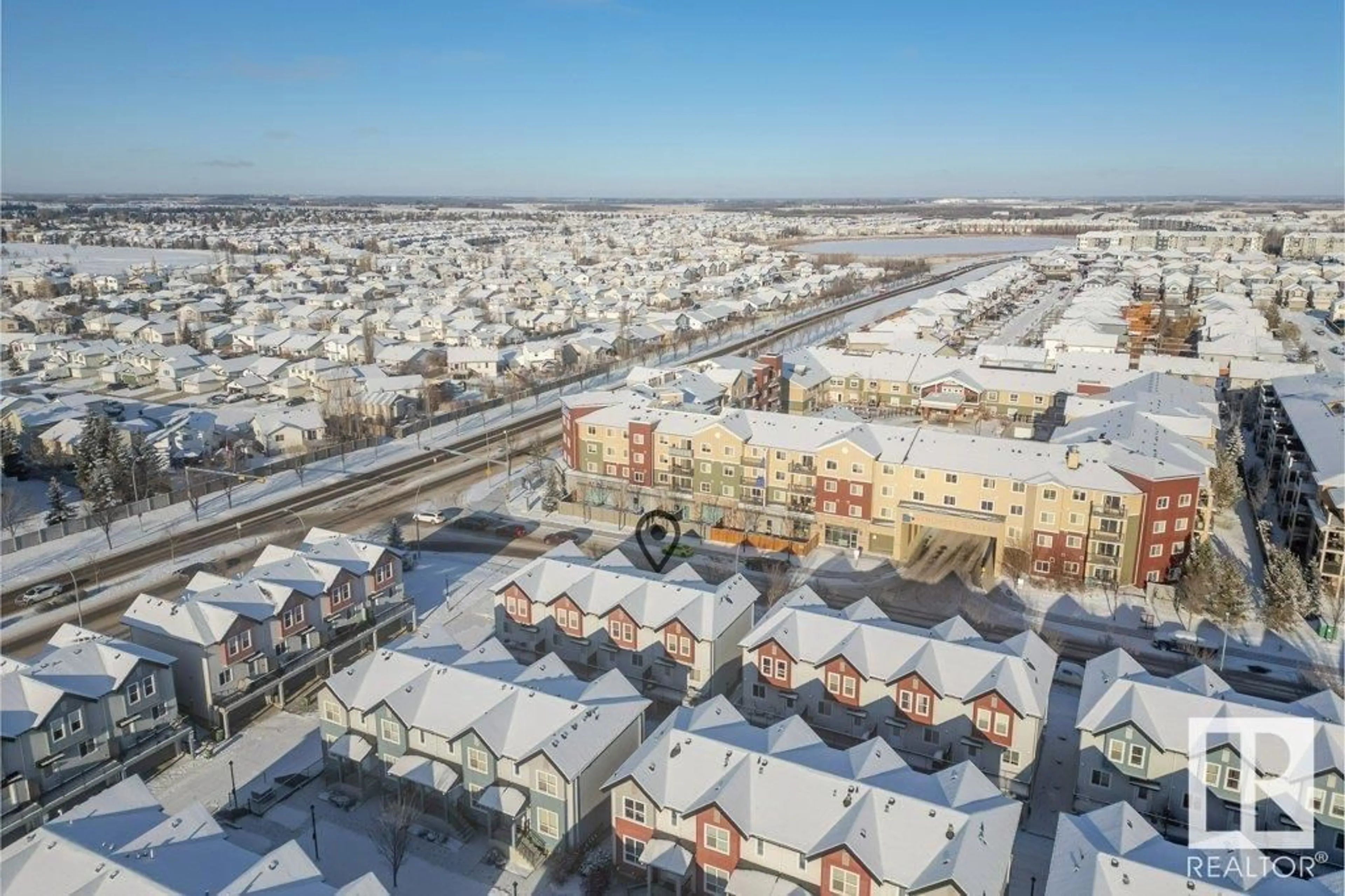 A pic from exterior of the house or condo, the street view for #58 6075 SCHONSEE WY NW, Edmonton Alberta T5E5X7