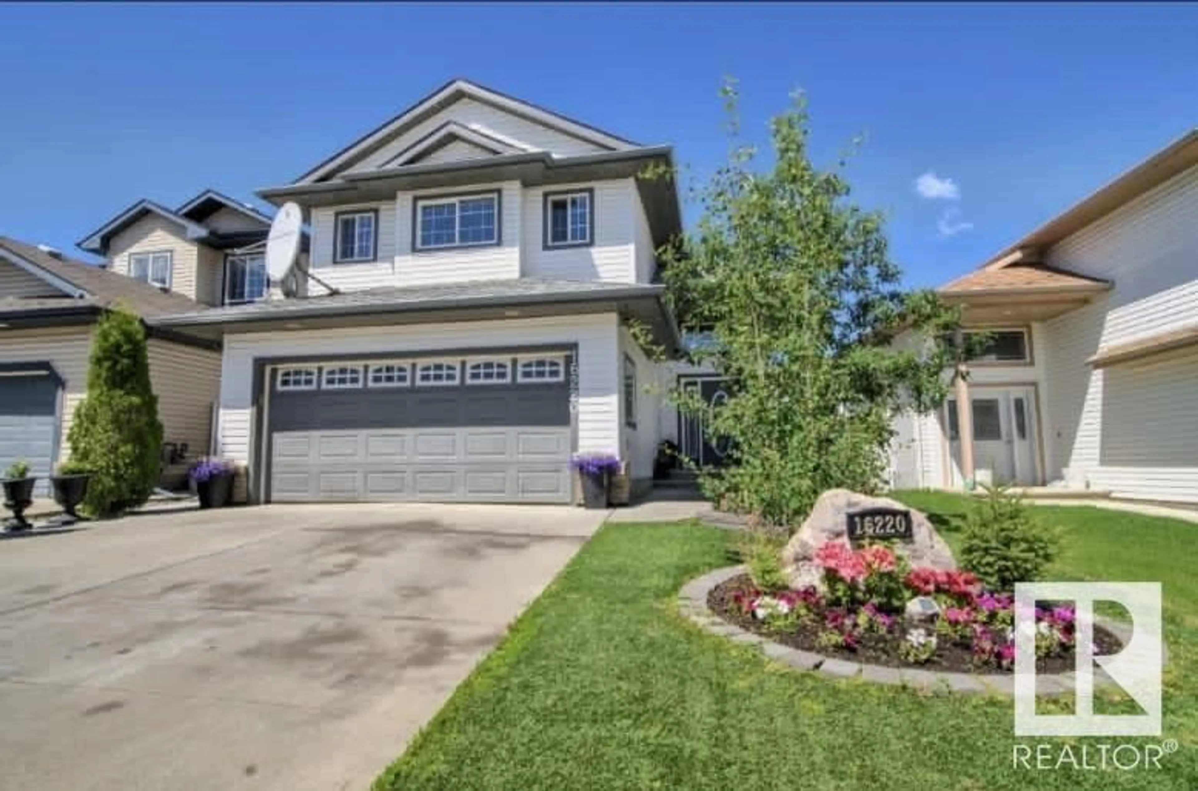 Frontside or backside of a home, the street view for 16220 49 ST NW, Edmonton Alberta T5Y3H5