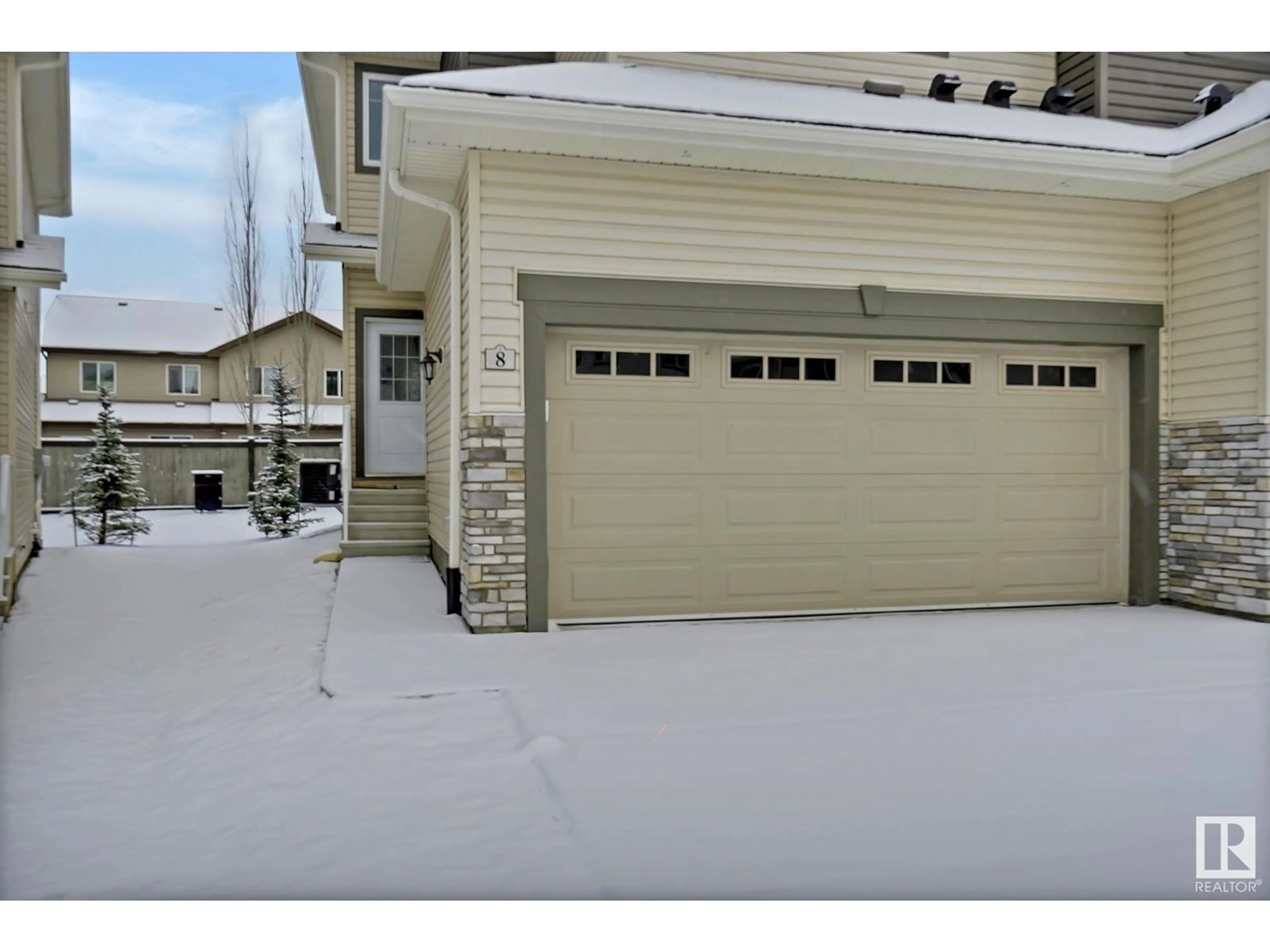 A pic from exterior of the house or condo, the street view for #8 4835 Wright DR SW, Edmonton Alberta T6W3T2