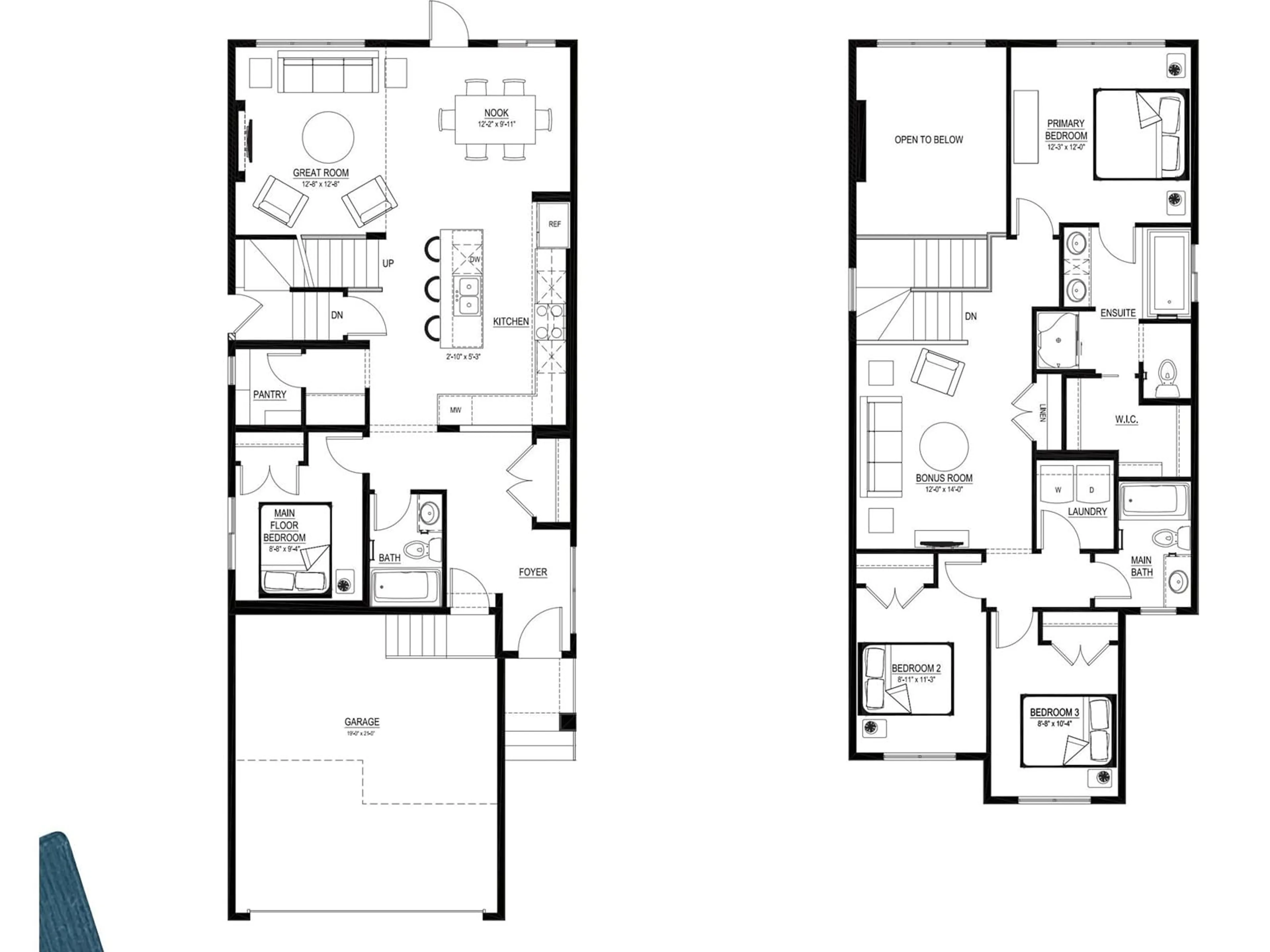 Floor plan for 3516 ERLANGER LINK LI NW, Edmonton Alberta T6M0N9