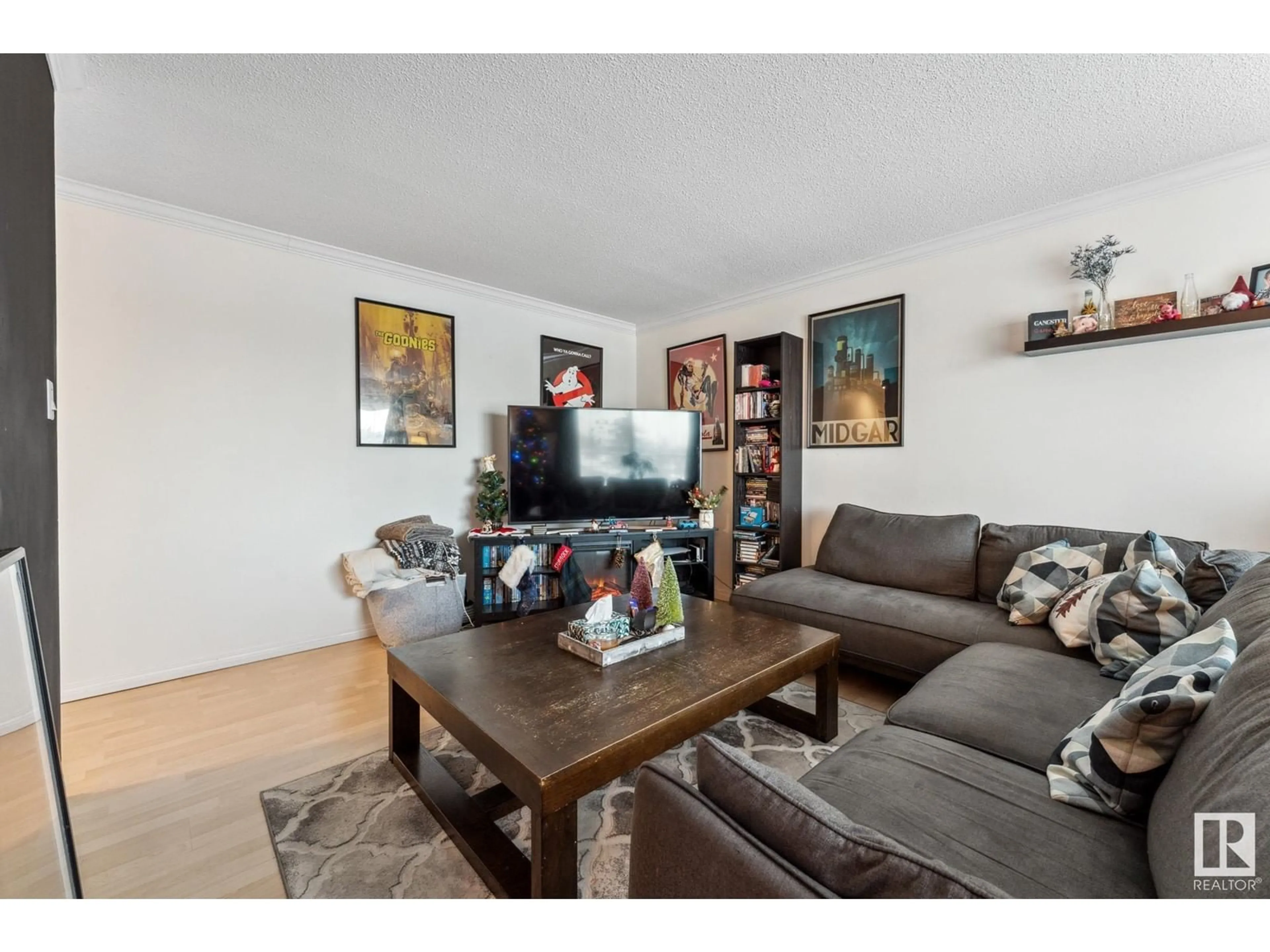 Living room, wood floors for #402 3835 107 ST NW, Edmonton Alberta T6N2N7