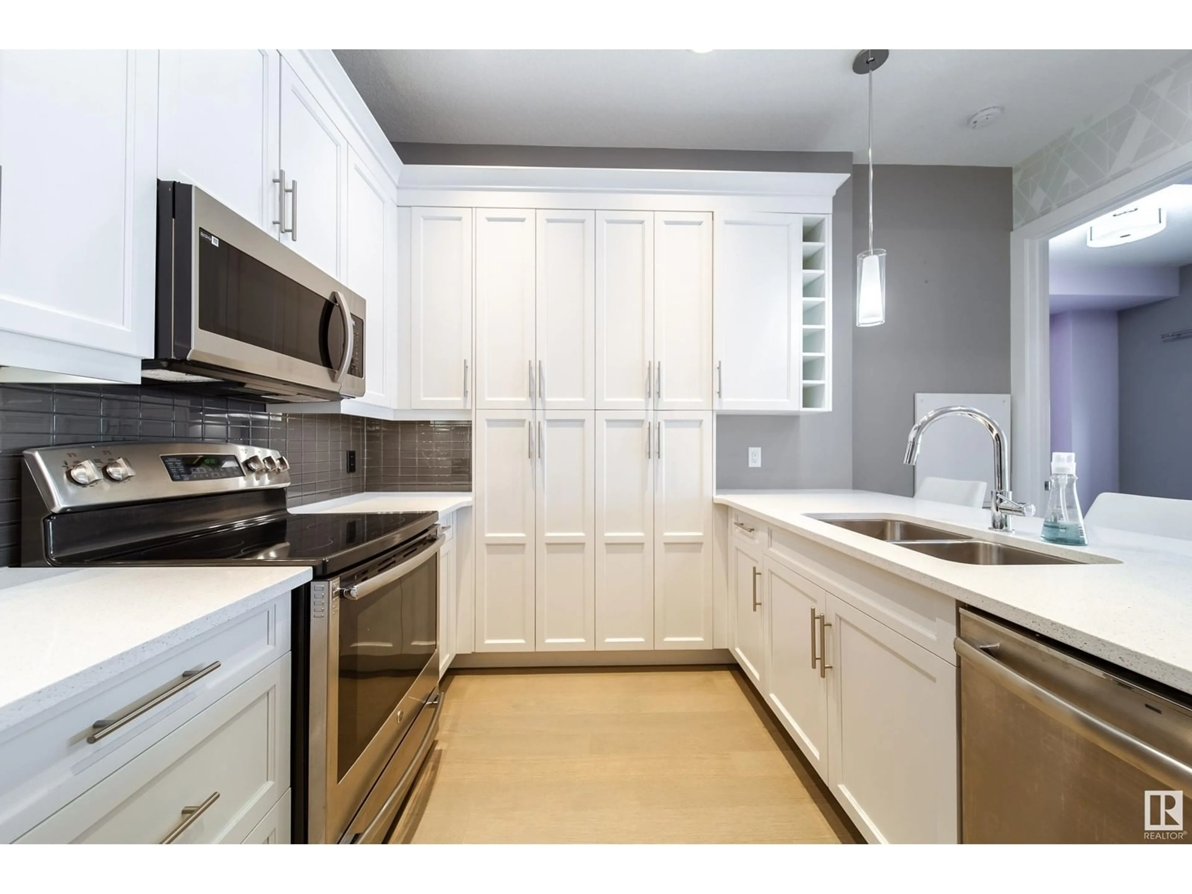 Standard kitchen, wood floors for #612 11080 ELLERSLIE RD SW, Edmonton Alberta T6W2C2