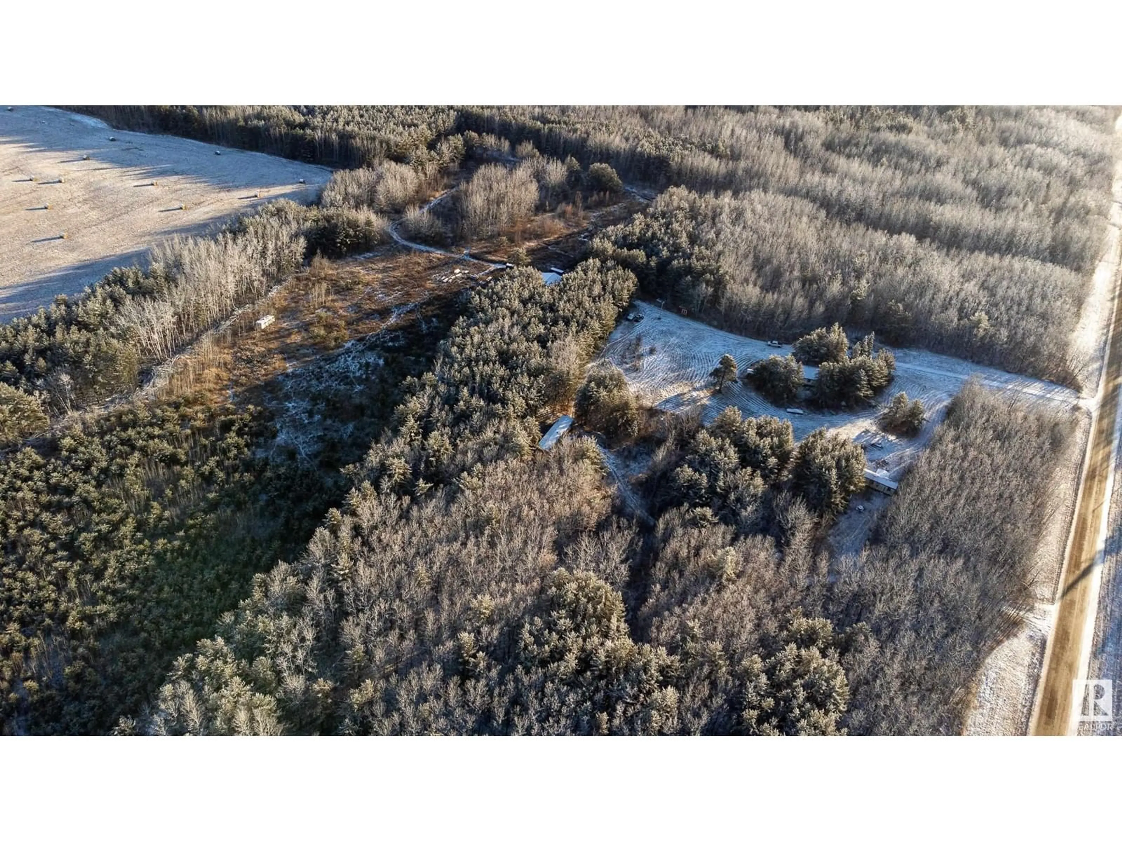 A pic from outside/outdoor area/front of a property/back of a property/a pic from drone, forest/trees view for 625001A RR 235.2, Rural Athabasca County Alberta T0G1Z0