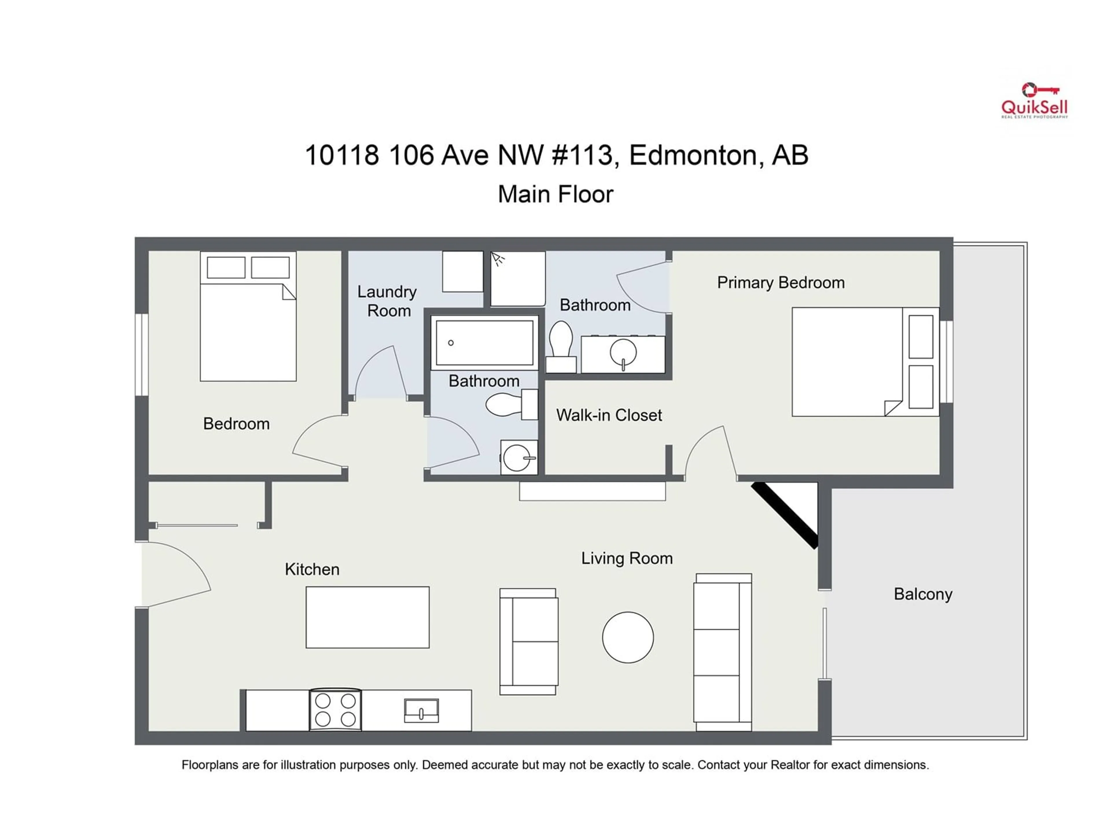 Floor plan for #113 10118 106 AV NW NW, Edmonton Alberta T5H0B8