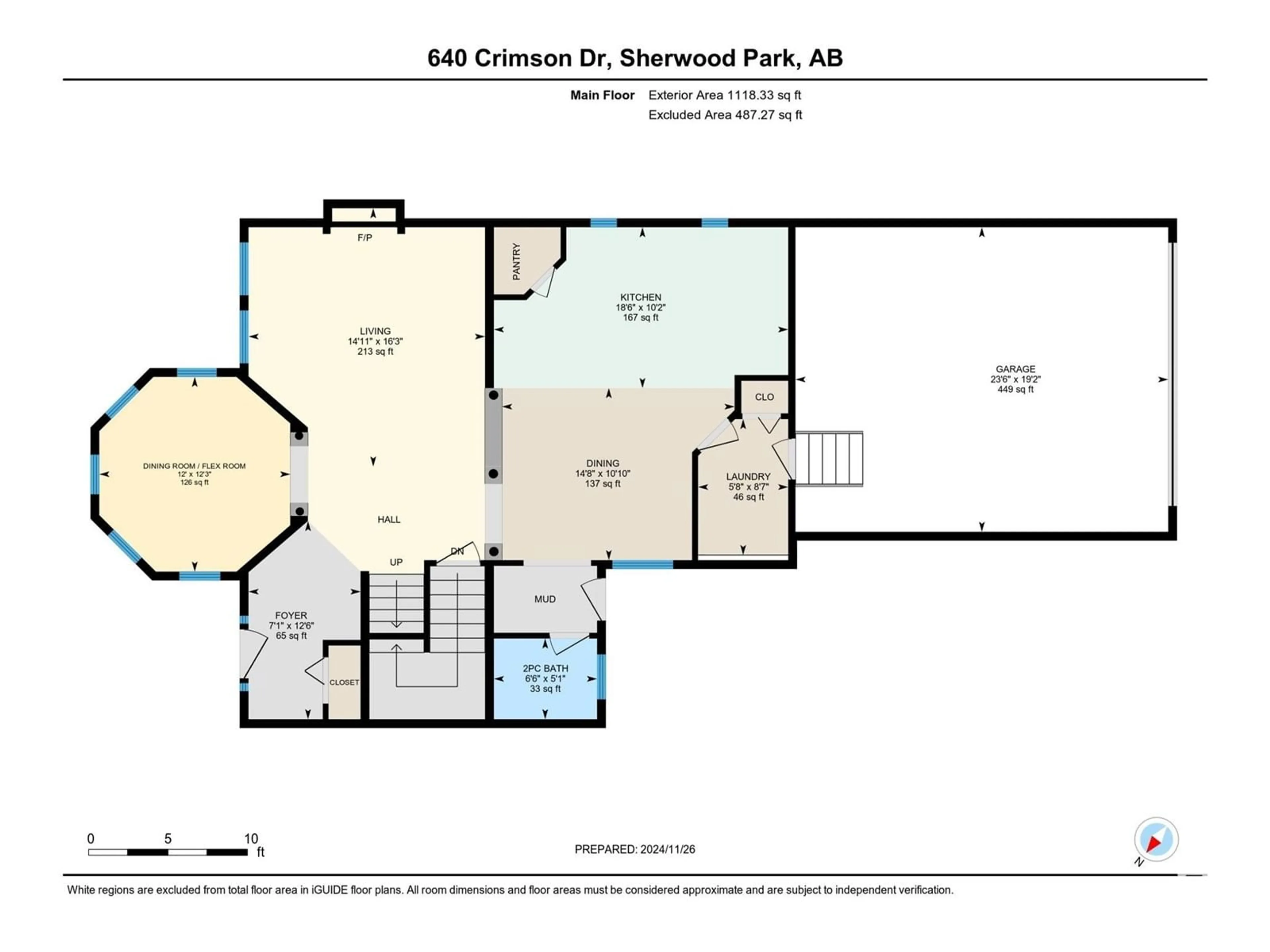 Floor plan for 640 CRIMSON DR, Sherwood Park Alberta T8H0B2