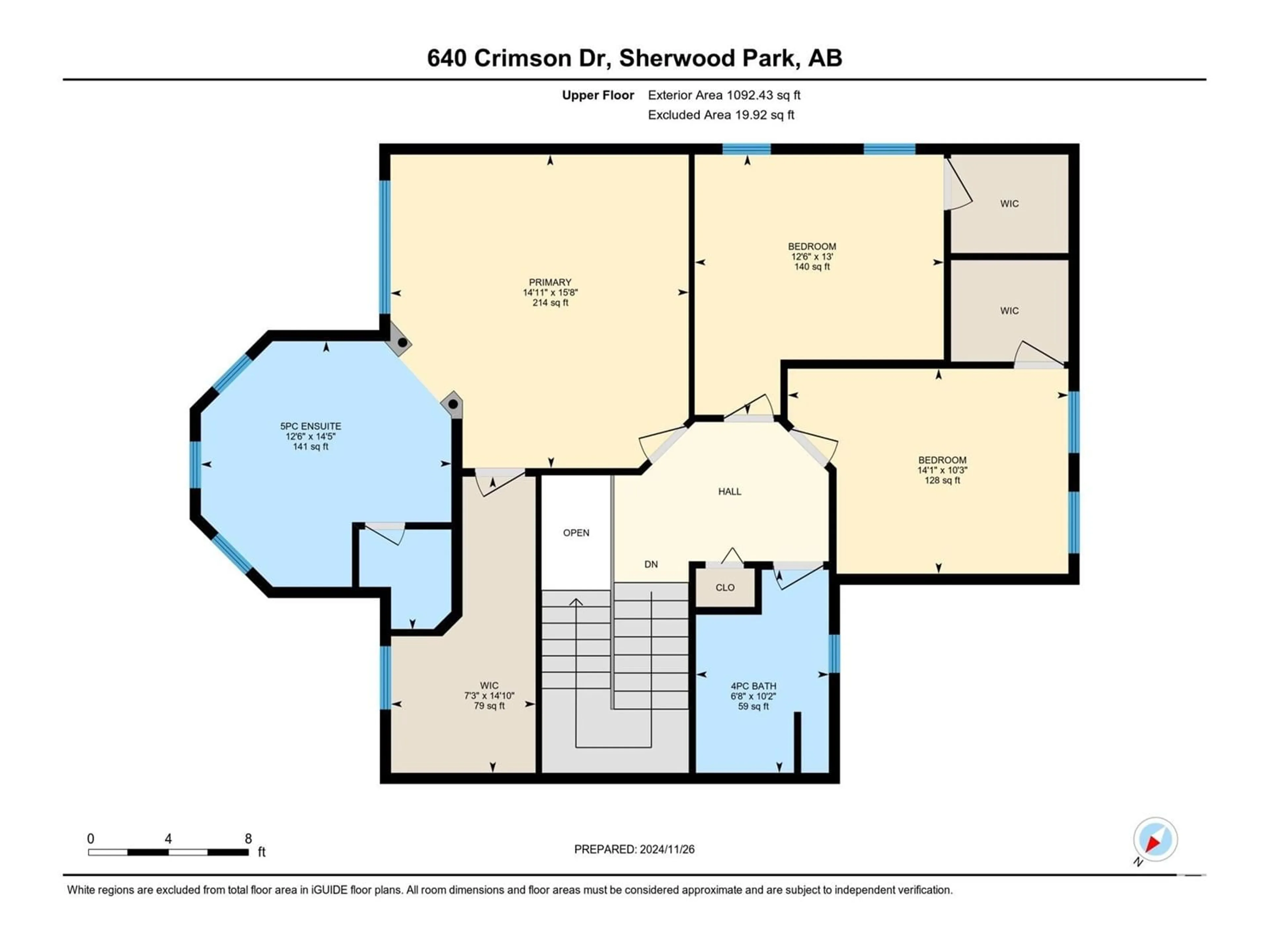 Floor plan for 640 CRIMSON DR, Sherwood Park Alberta T8H0B2