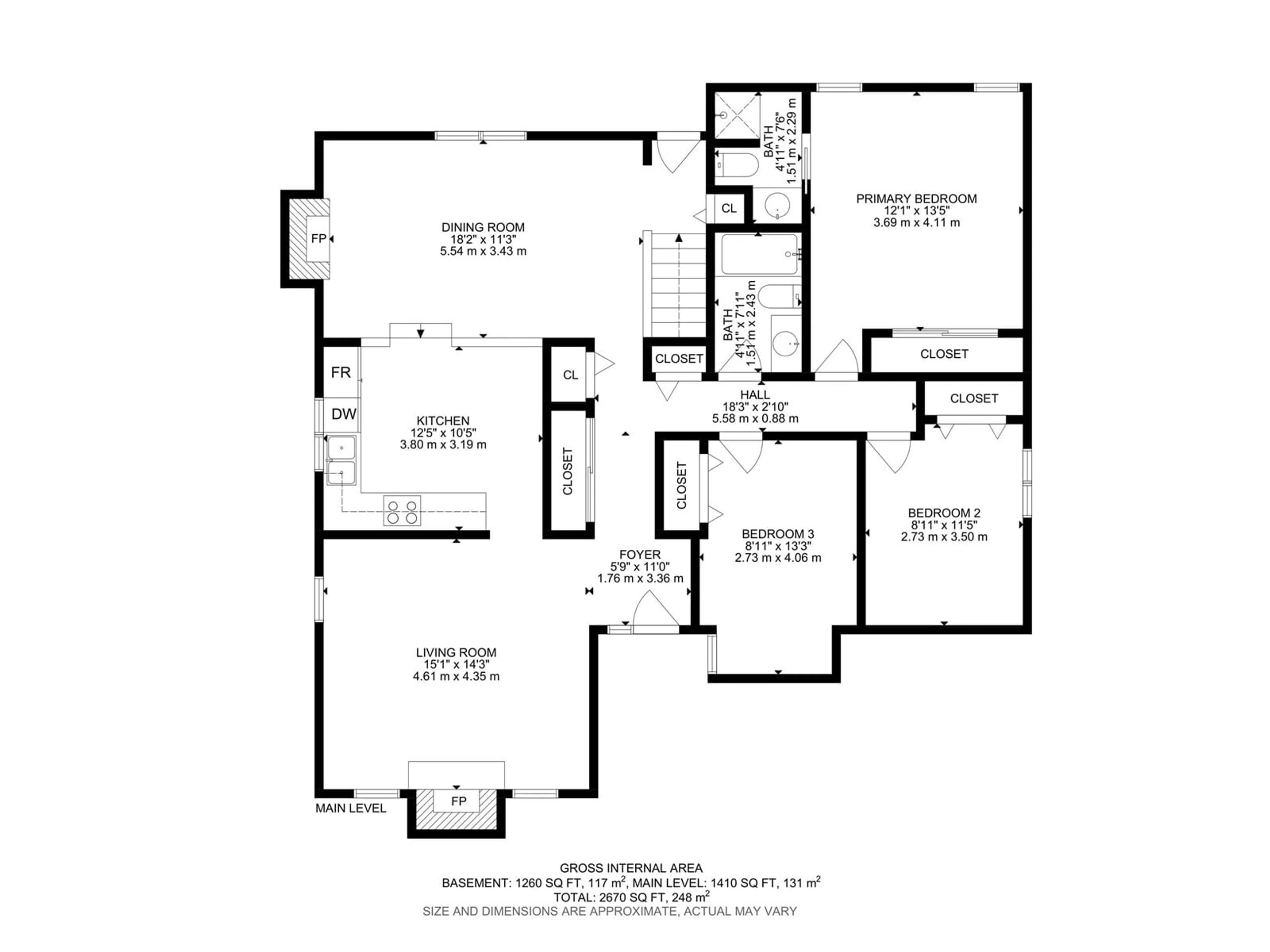 Floor plan for 263 GARIEPY CR NW, Edmonton Alberta T6M1G3