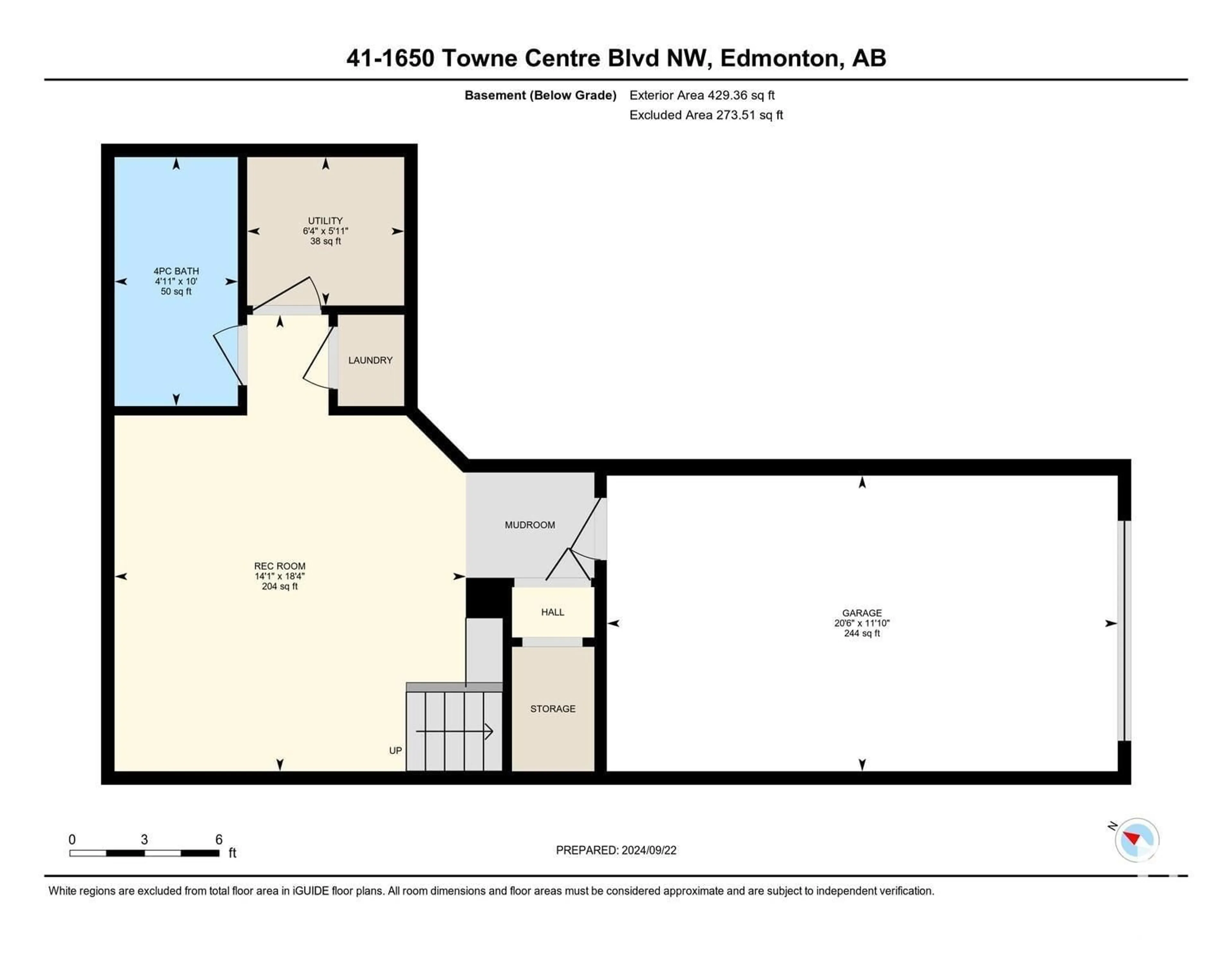 Floor plan for #41 1650 TOWNE CENTER BV NW, Edmonton Alberta T6R0C5