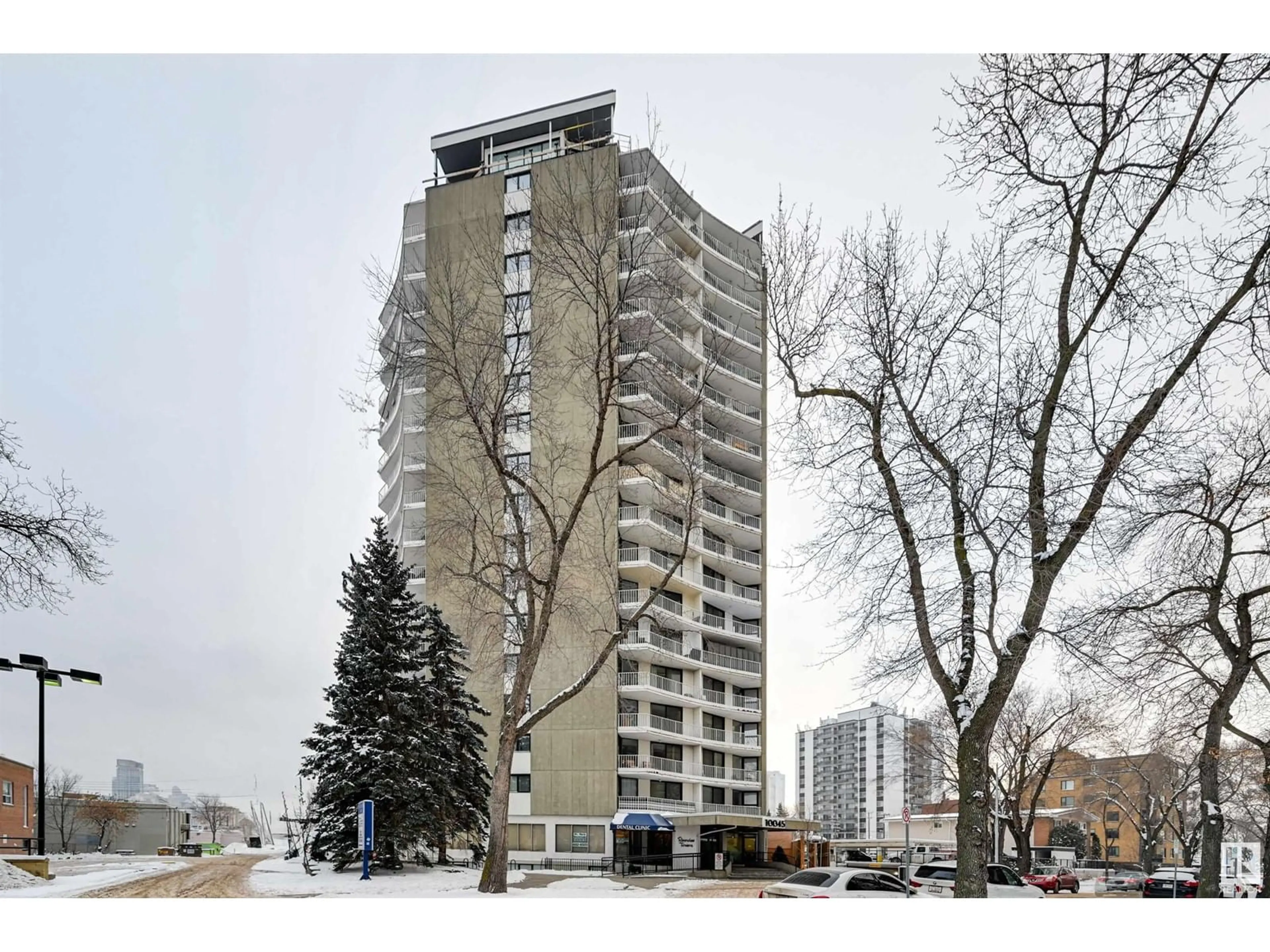 A pic from exterior of the house or condo, the front or back of building for #1203 10045 117 ST NW, Edmonton Alberta T5K1W8