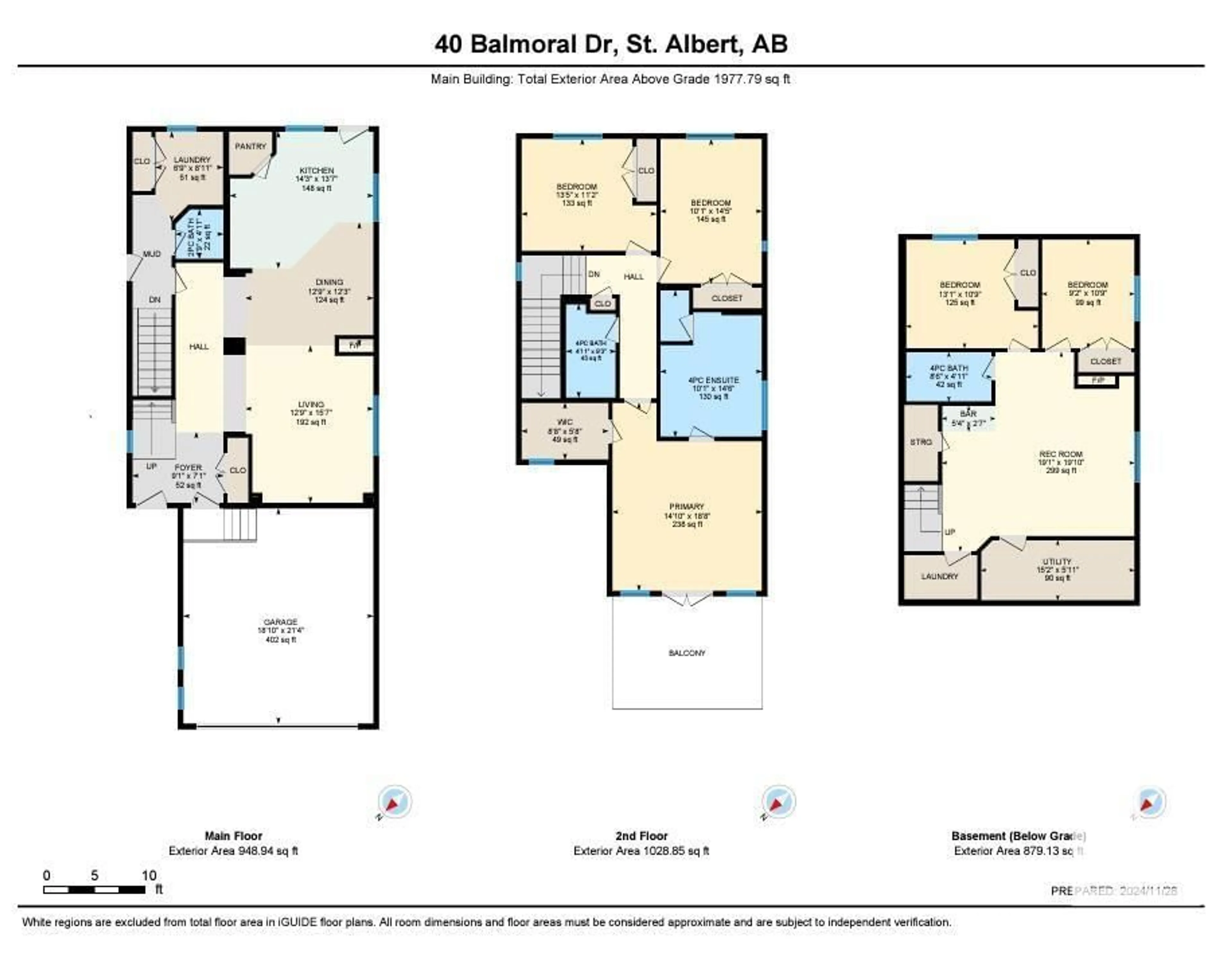 Floor plan for 40 BALMORAL DR, St. Albert Alberta T8N0B8