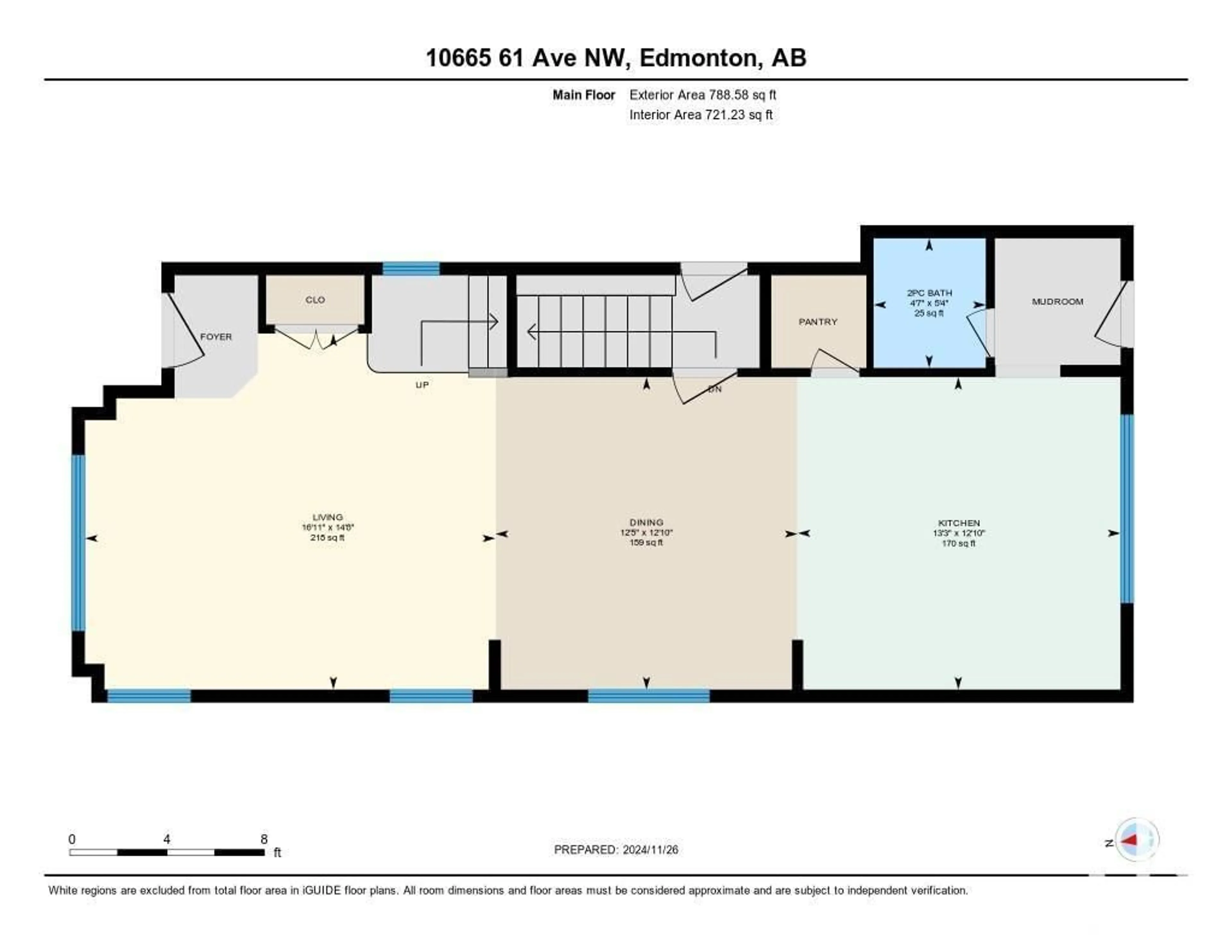 Floor plan for 10665 61 Ave NW, Edmonton Alberta T6H1L8