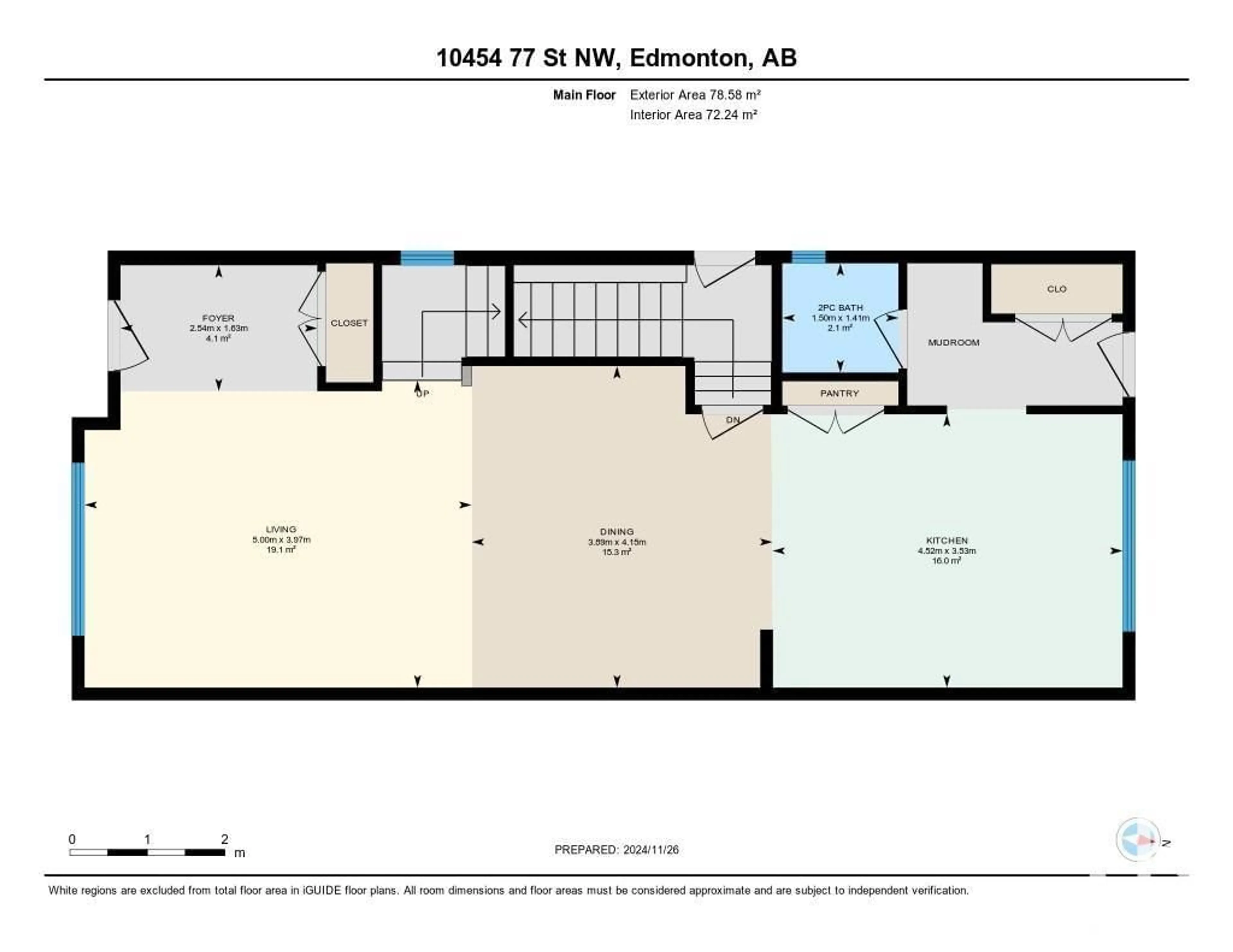 Floor plan for 10454 77 ST NW, Edmonton Alberta T6A3C6