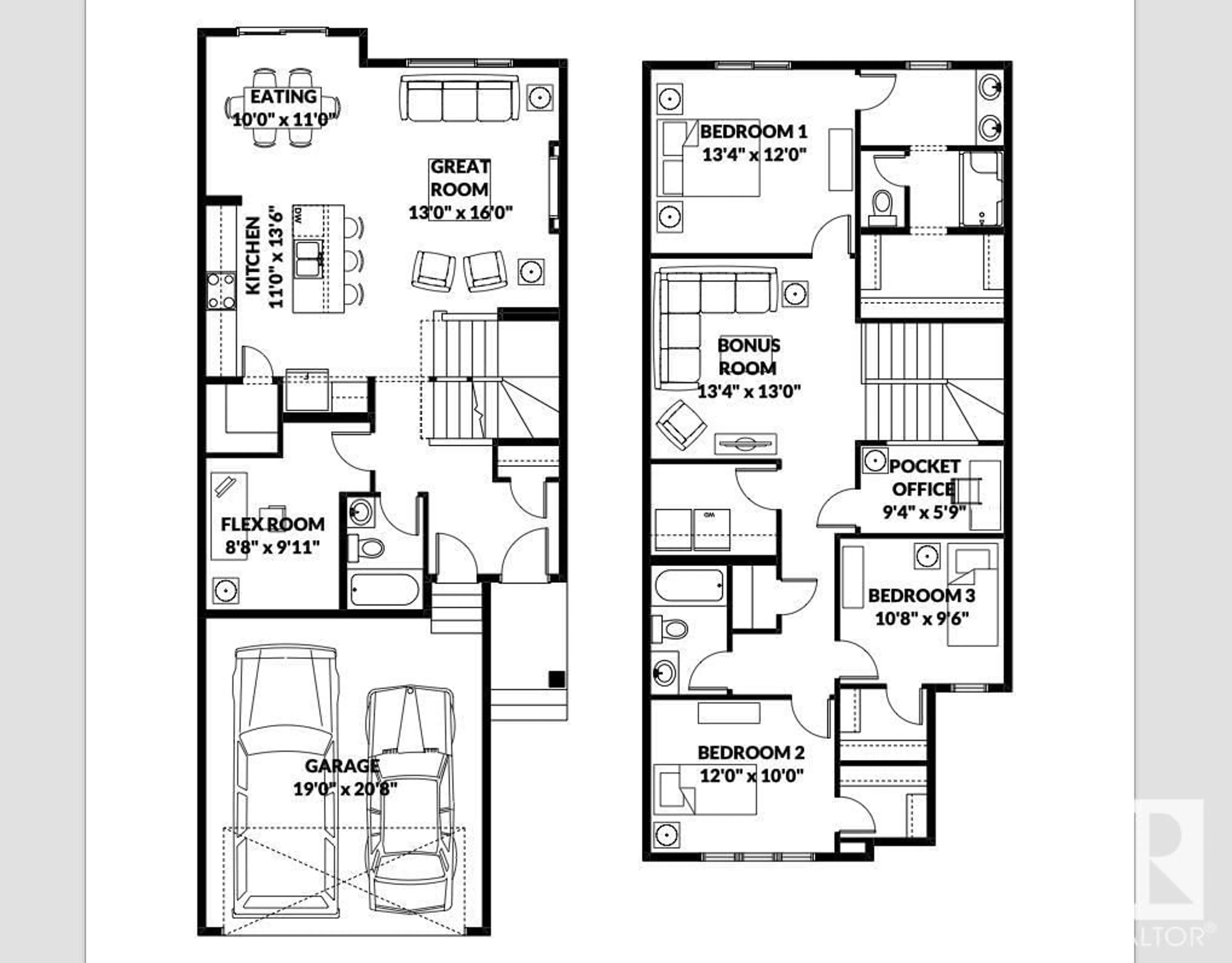 Floor plan for 2119 MUCKLEPLUM CR SW, Edmonton Alberta T6X3H1