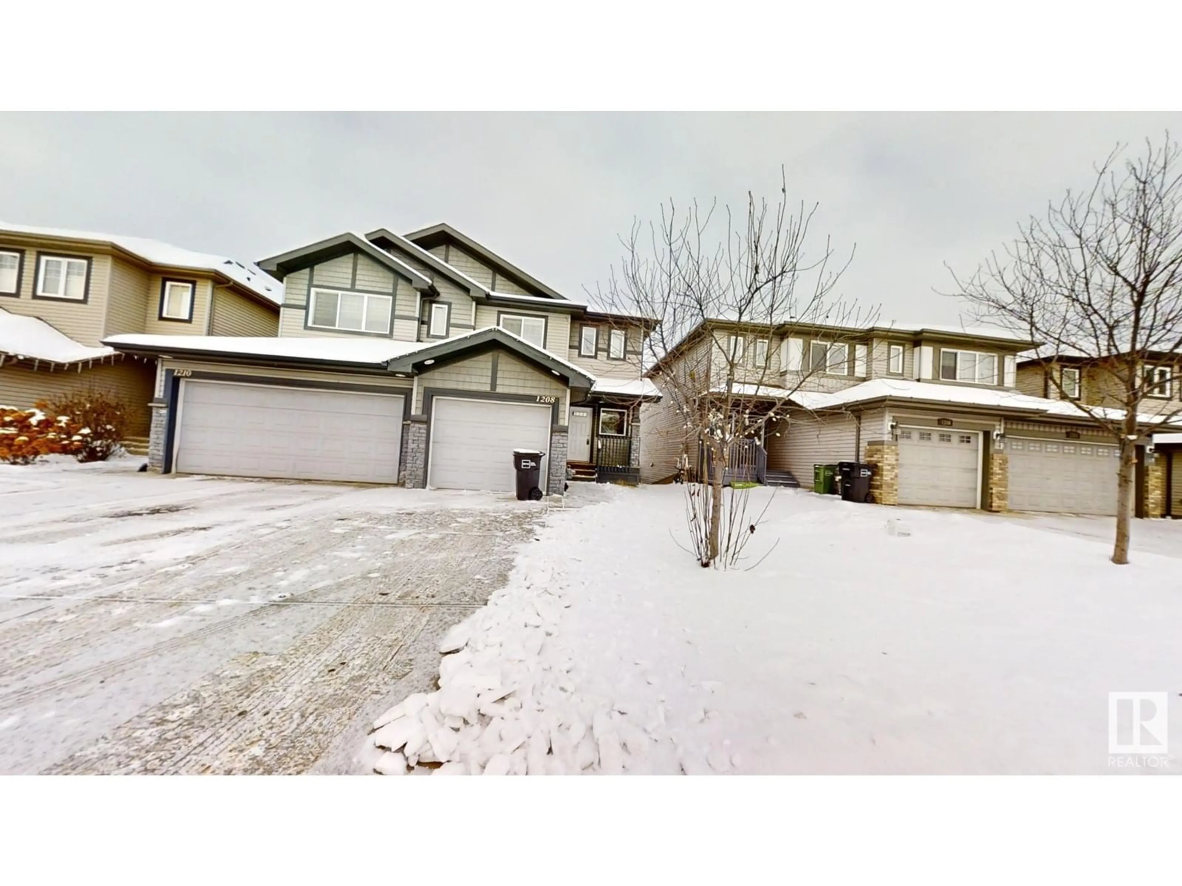 A pic from exterior of the house or condo, the street view for 1208 30 Ave NW, Edmonton Alberta T6T0V7