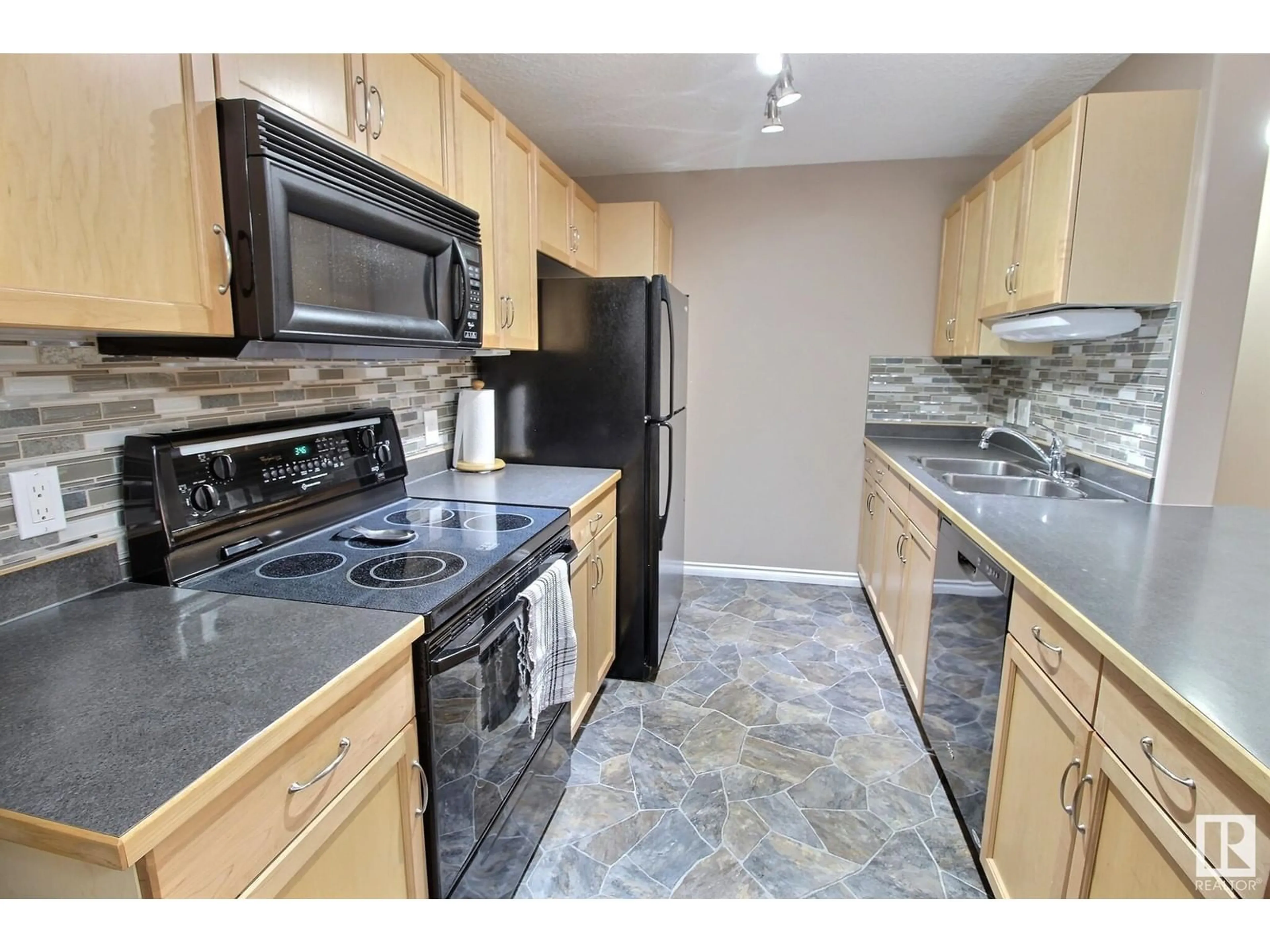 Standard kitchen, wood floors for #212 78A MCKENNEY AV, St. Albert Alberta T8N7E6