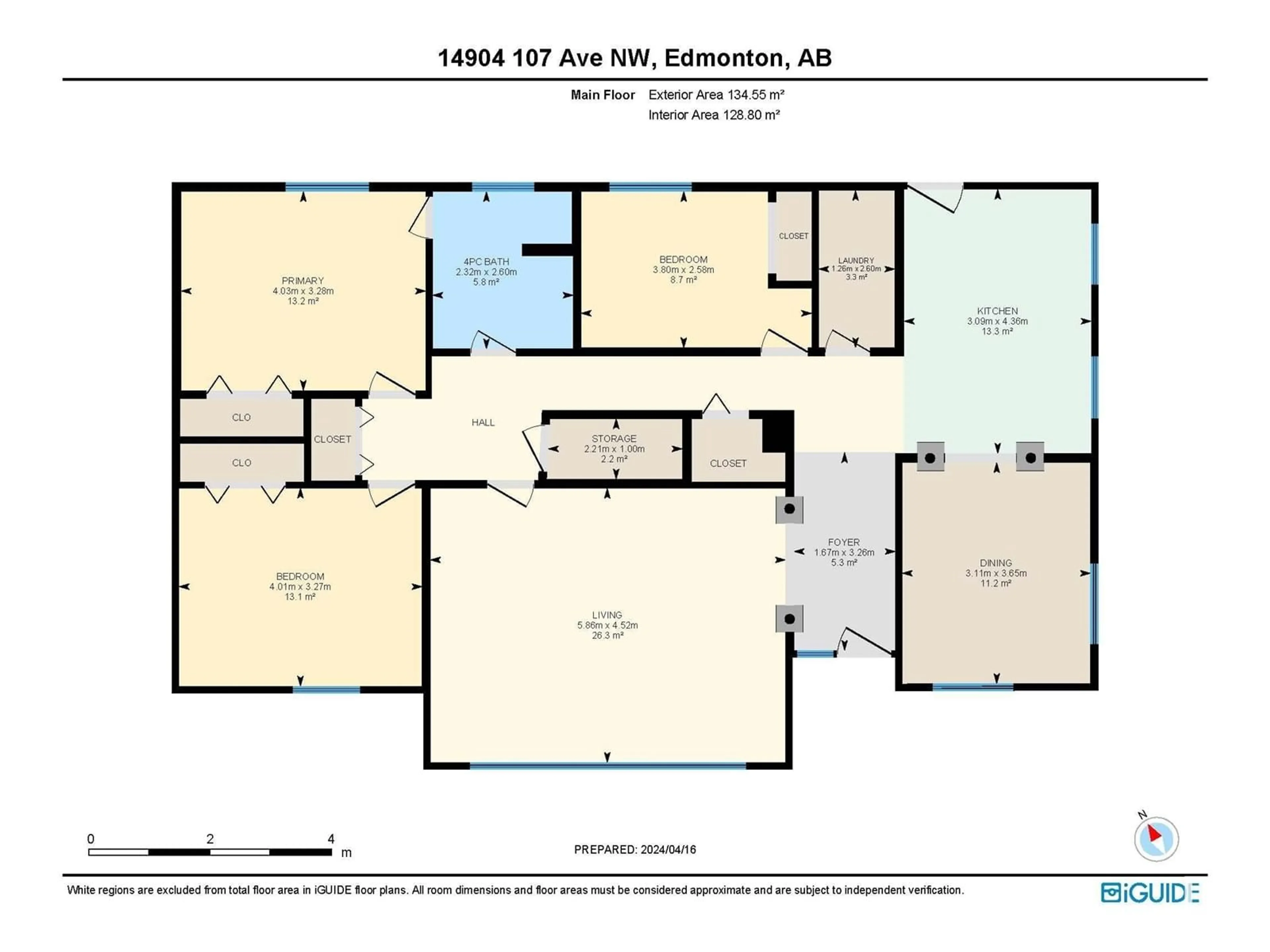 Floor plan for 14904 107 AV NW, Edmonton Alberta T5P4Z2