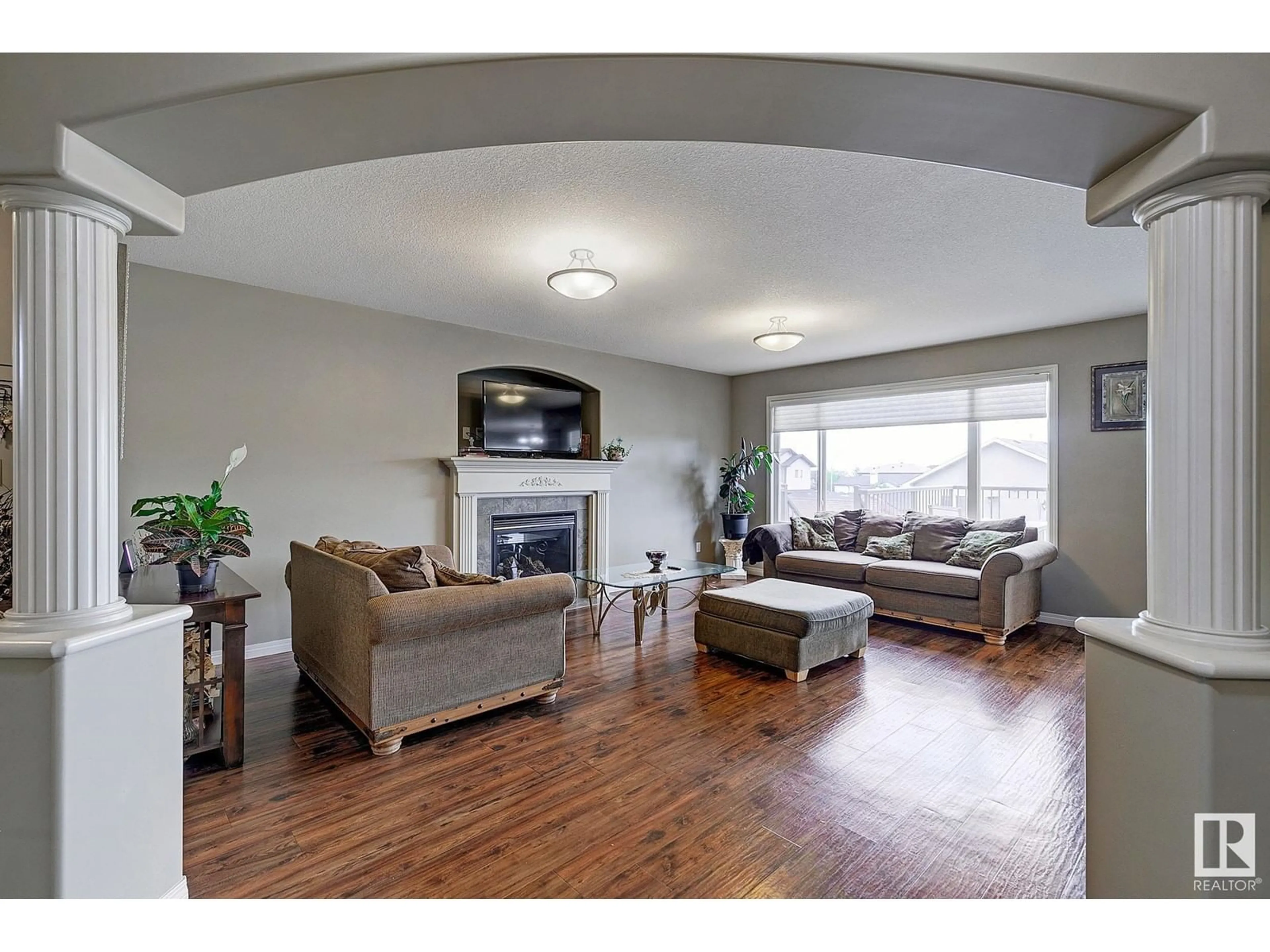 Living room, wood floors for 15539 48 ST NW NW, Edmonton Alberta T5Y0B5