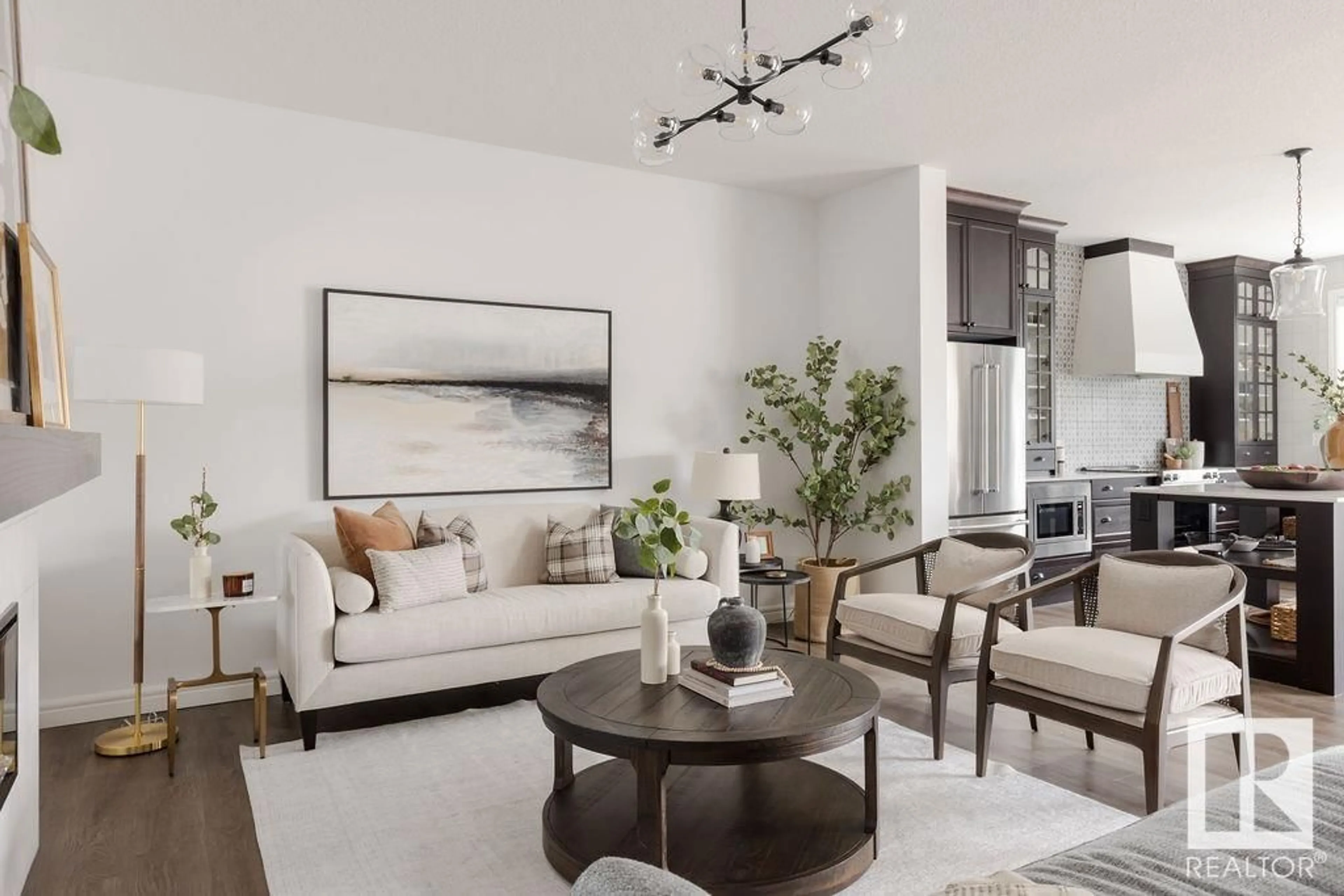 Living room, wood floors for 210 SEDUM WY, Sherwood Park Alberta T8H2X8