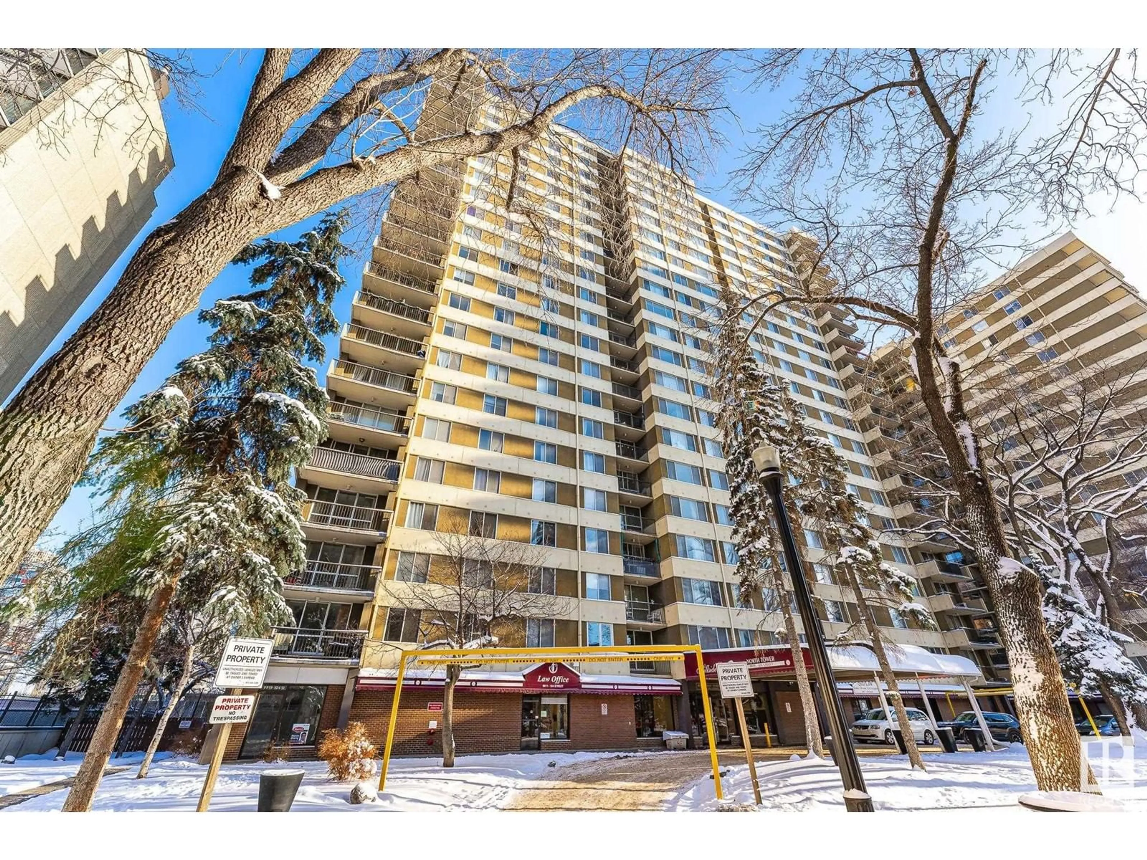 A pic from exterior of the house or condo, the street view for #2101 9909 104 ST NW, Edmonton Alberta T5K2G5