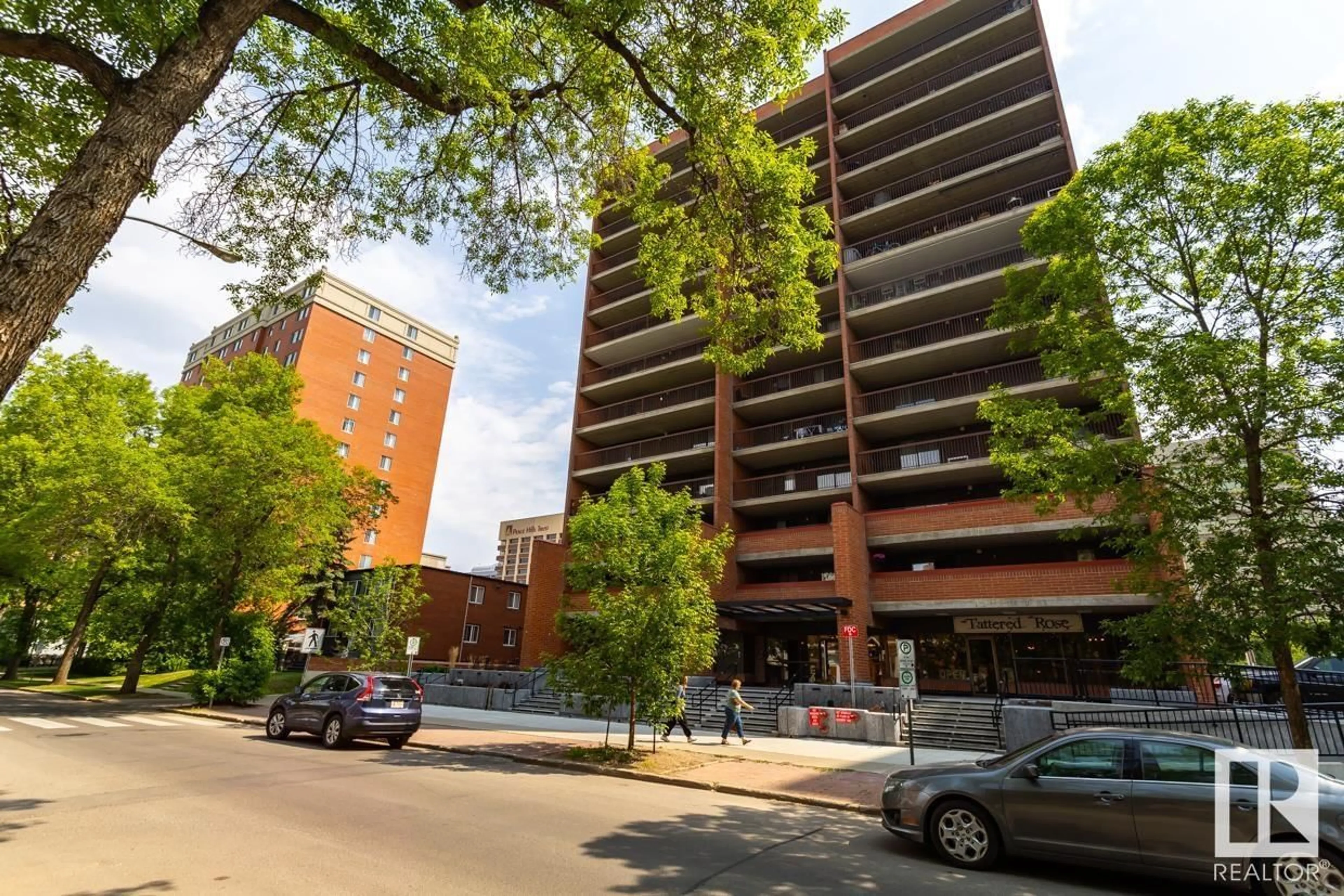 A pic from exterior of the house or condo, the street view for #1302 9917 110 ST NW, Edmonton Alberta T5K2N4