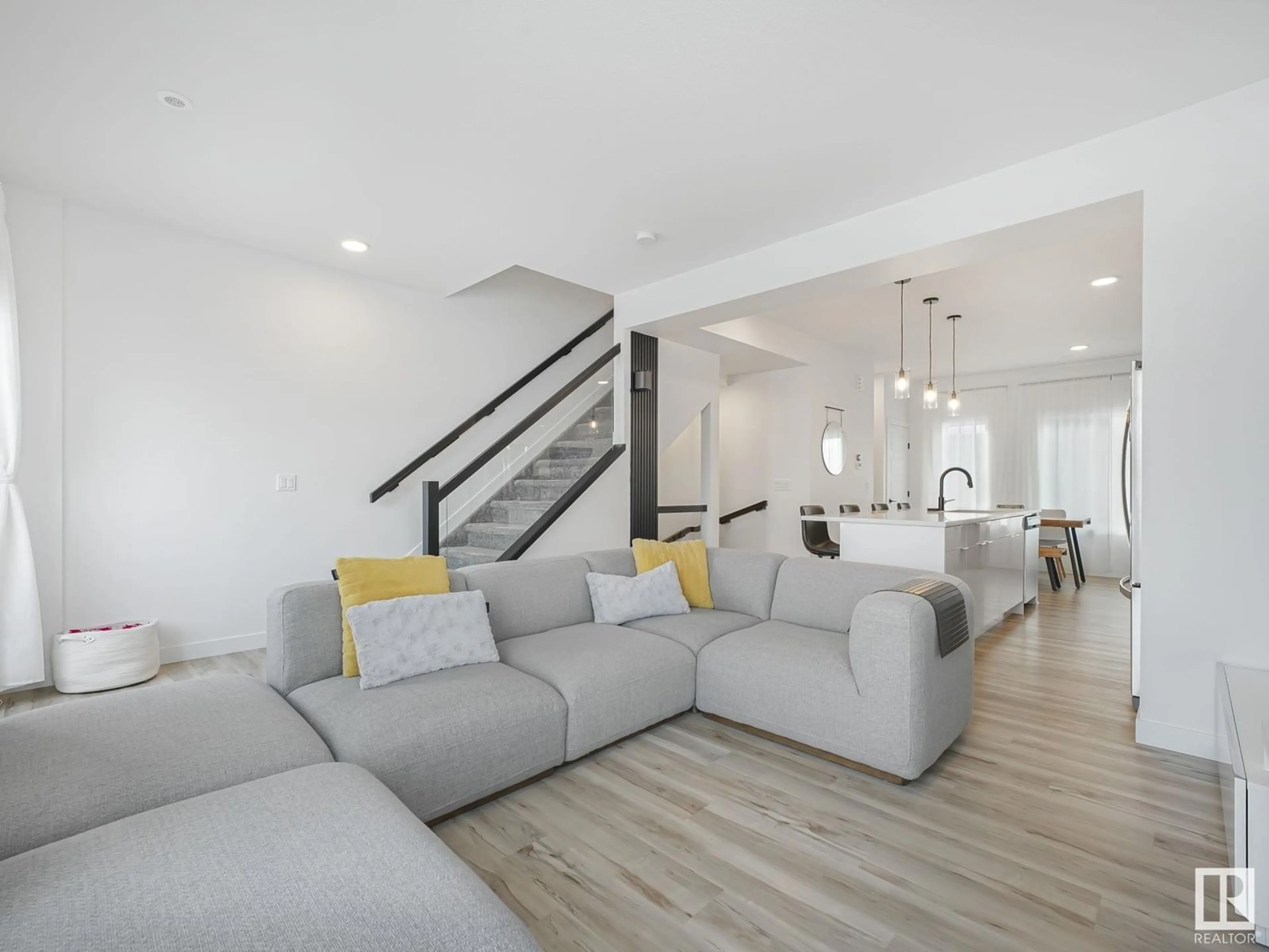 Living room, wood floors for #35 1010 RABBIT HILL RD SW SW, Edmonton Alberta T6W4G7