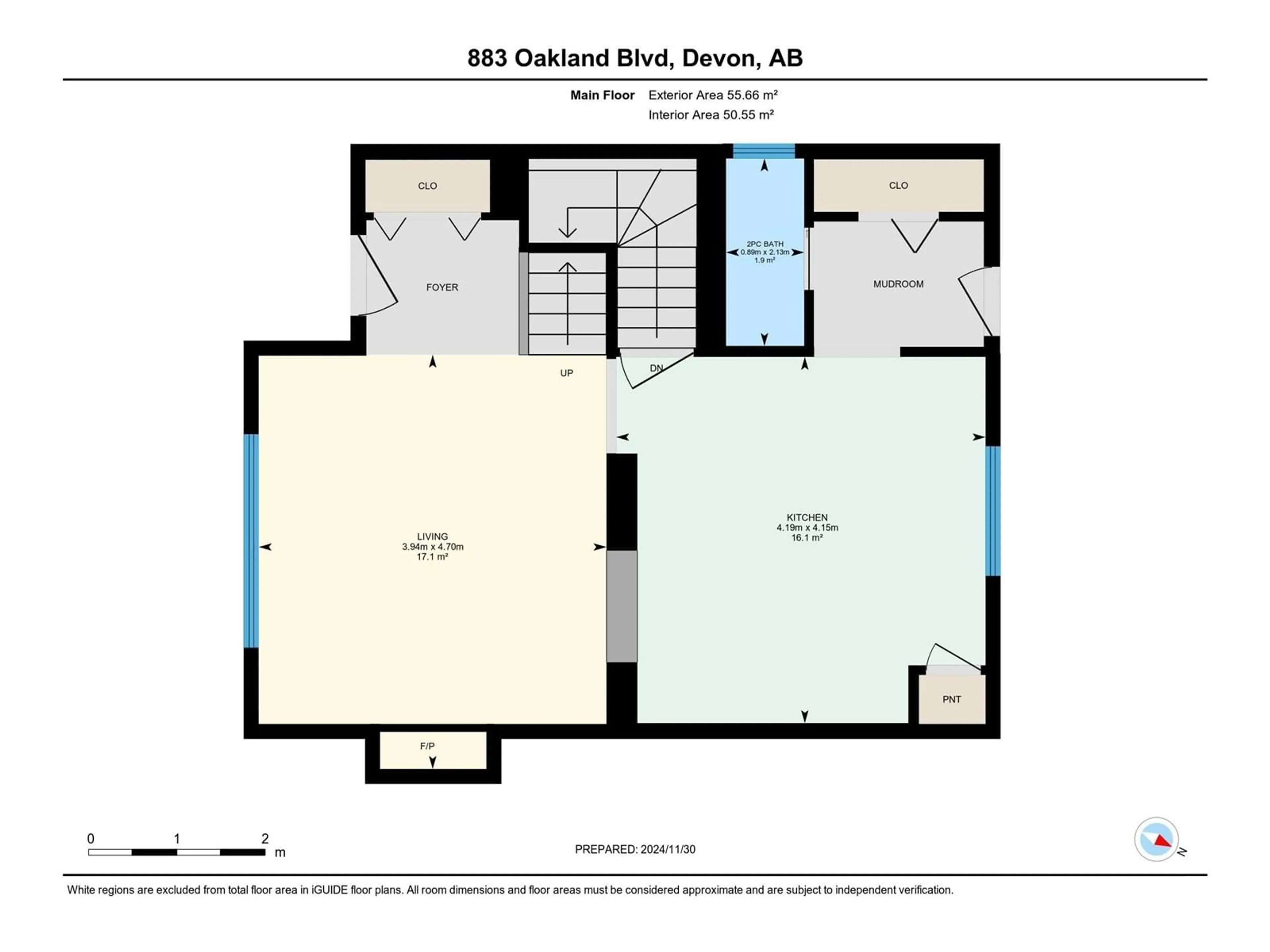 Floor plan for 883 OAKLAND BV, Devon Alberta T9G2H5