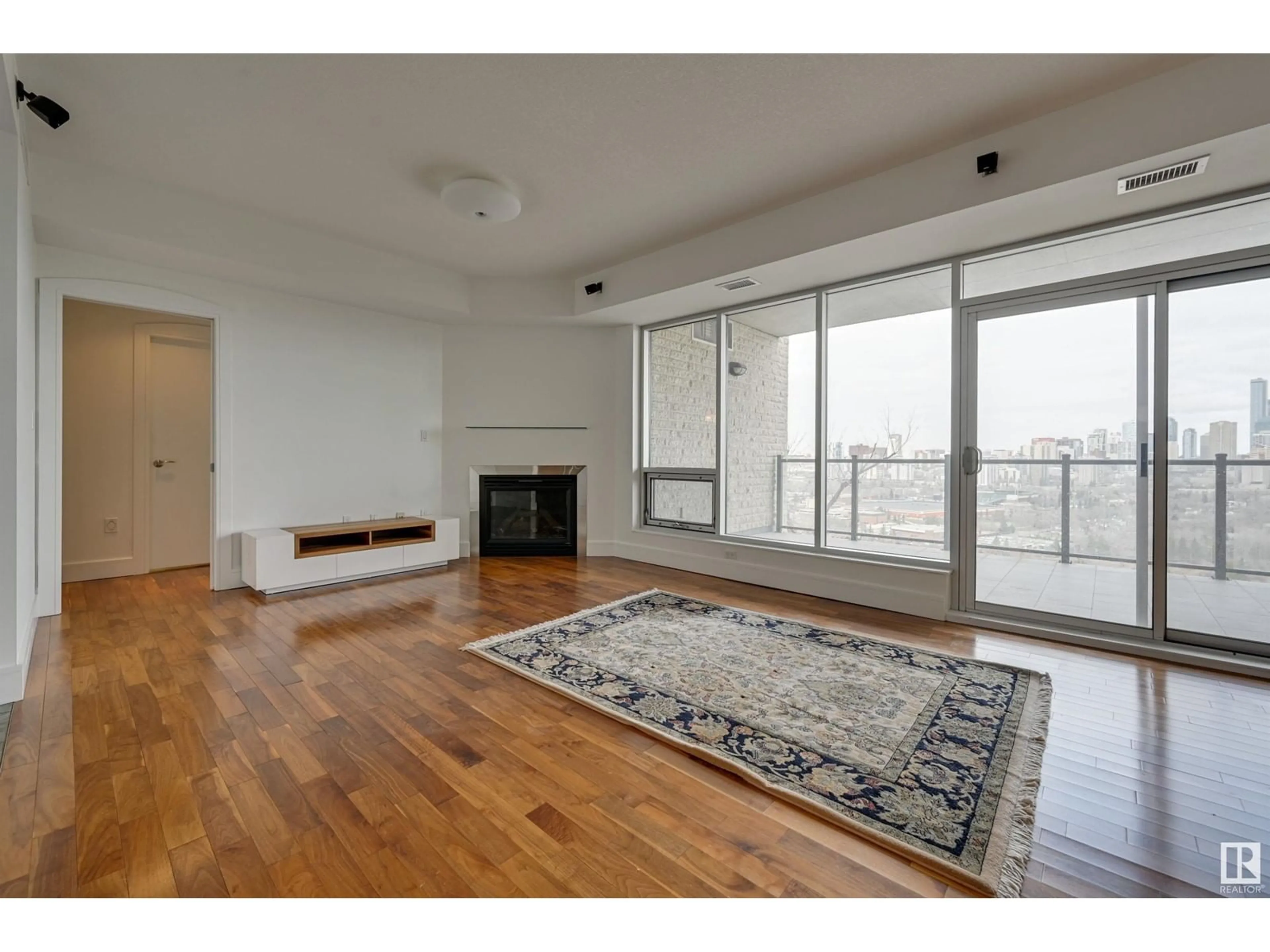 Living room, wood floors for #503 10035 SASKATCHEWAN DR NW, Edmonton Alberta T6E4R4