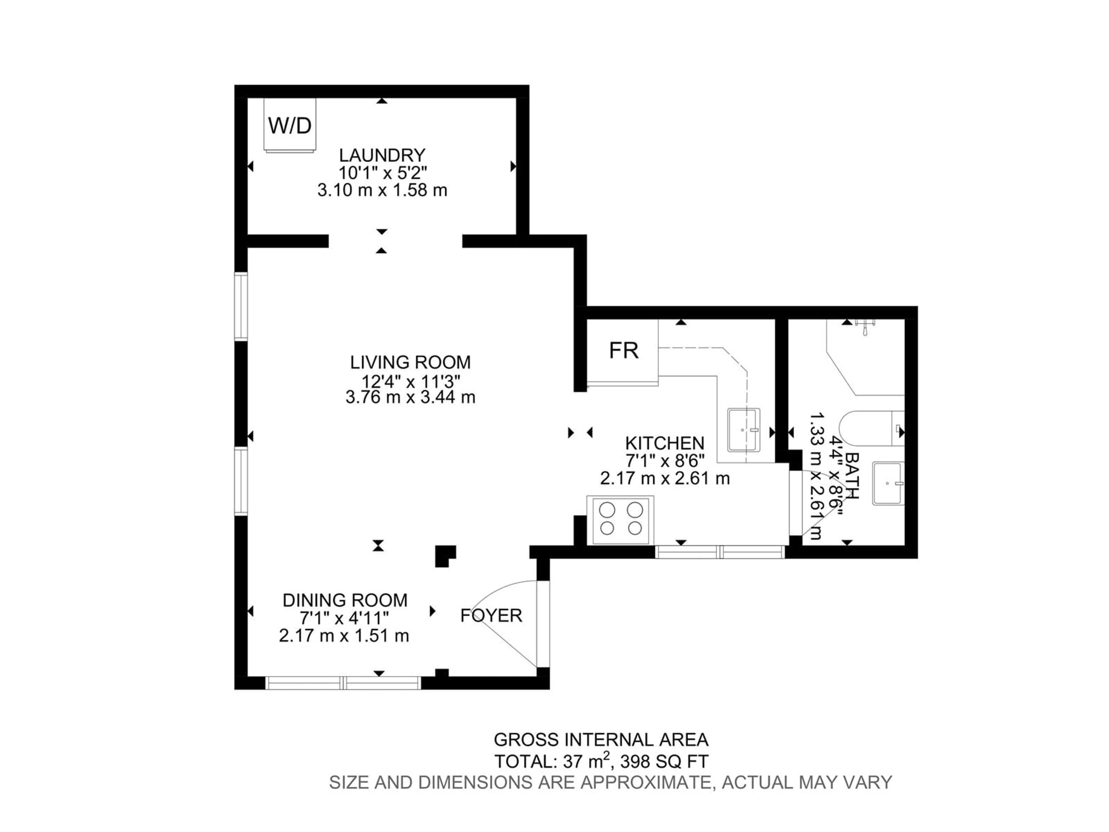 Floor plan for 12732 127 ST NW, Edmonton Alberta T5L1A5