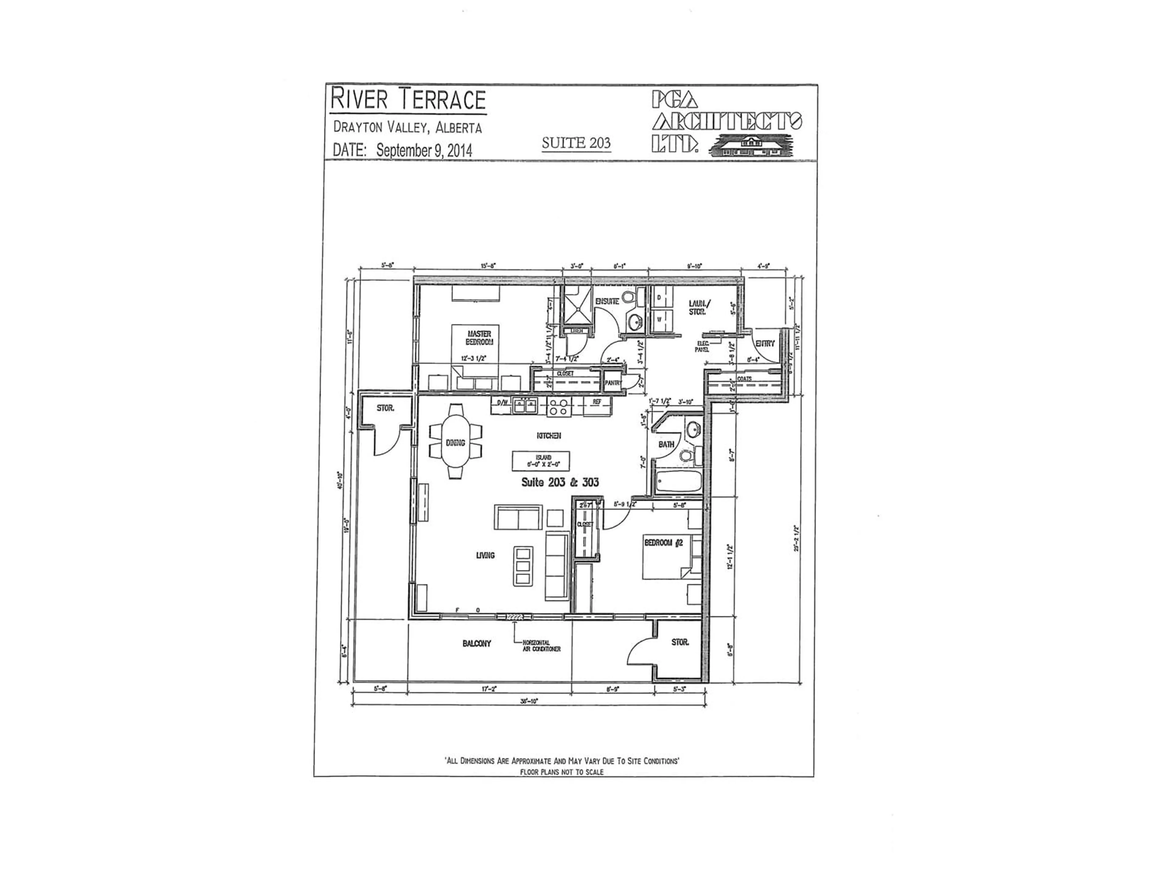 Floor plan for #203 4002 47 ST, Drayton Valley Alberta T7A0A2