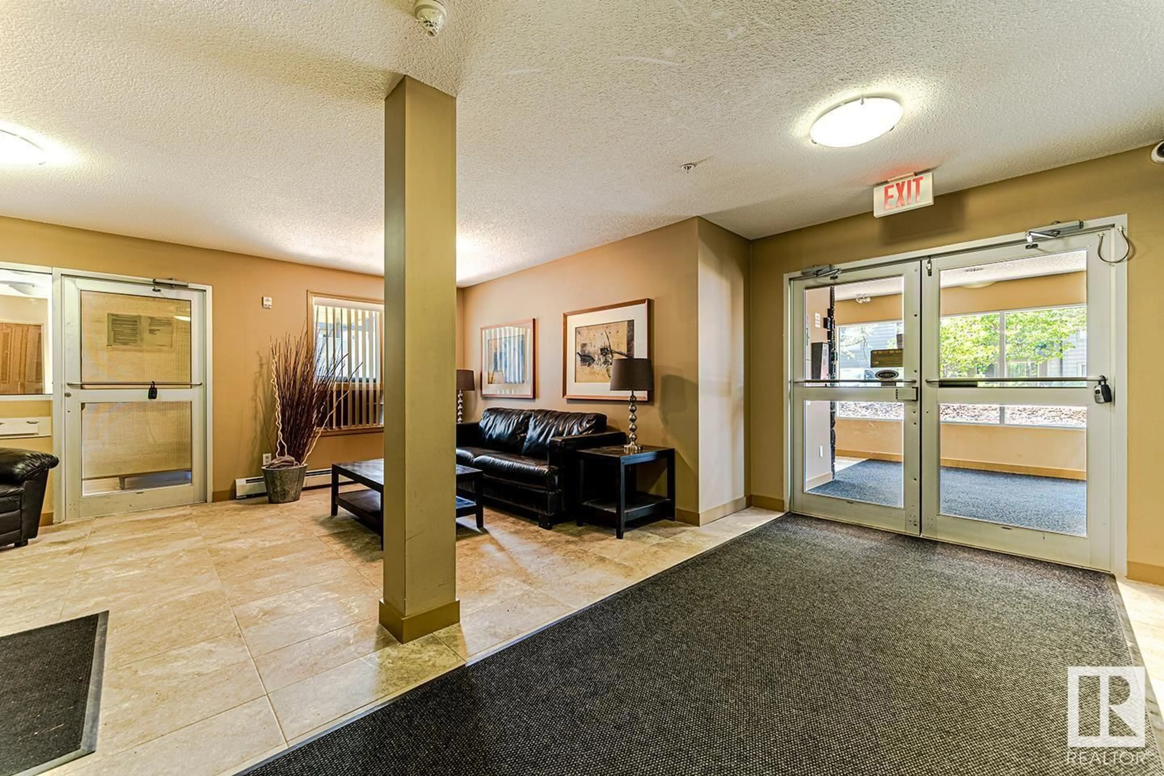 Indoor lobby for #320 17003 67 AV NW, Edmonton Alberta T5T6Y5