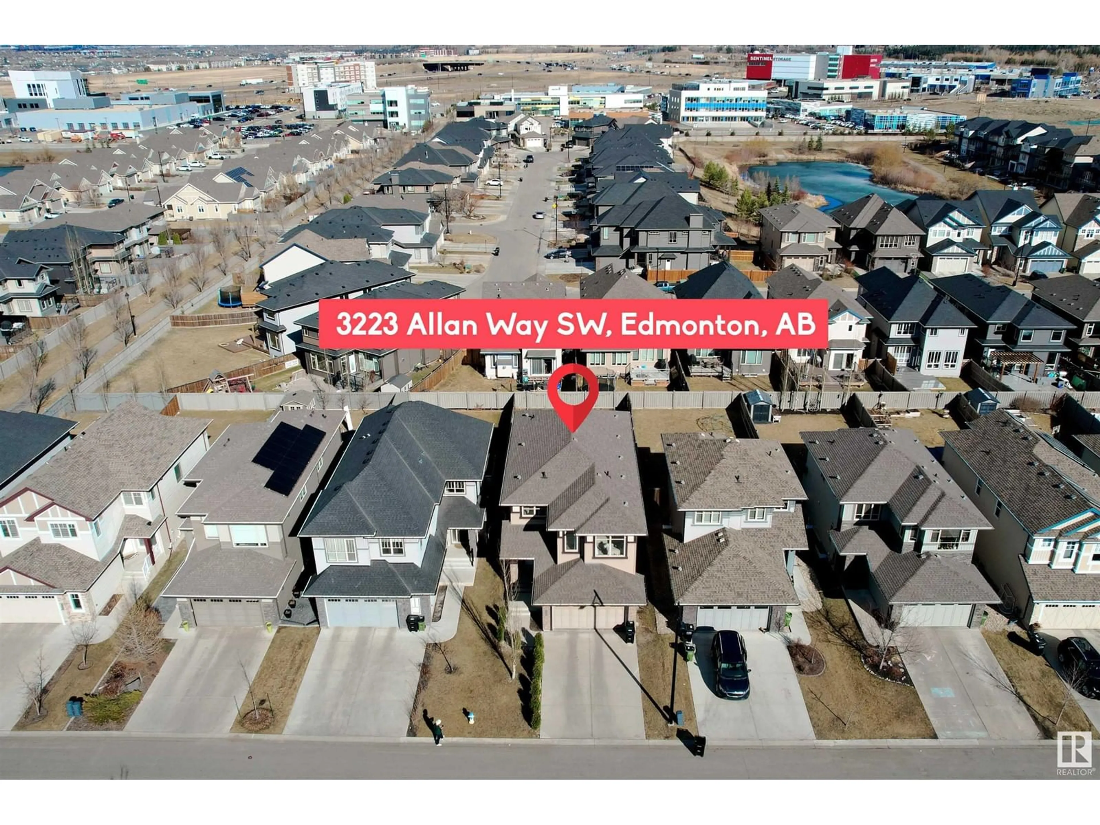 A pic from exterior of the house or condo, the street view for 3223 ALLAN WY SW, Edmonton Alberta T6W2L8