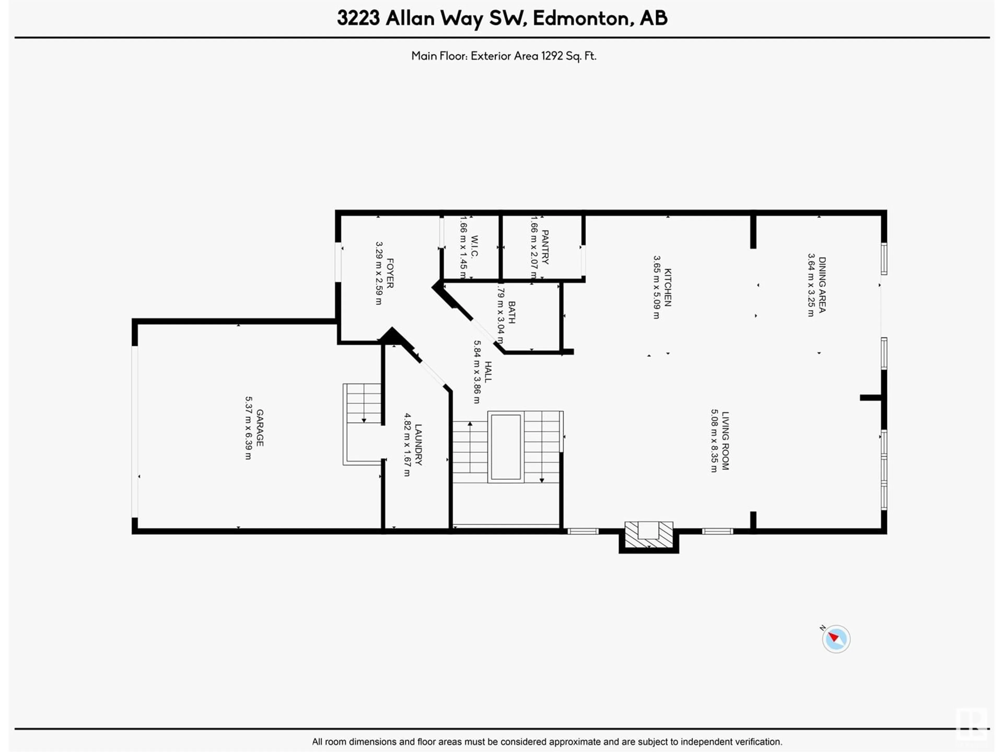 Floor plan for 3223 ALLAN WY SW, Edmonton Alberta T6W2L8