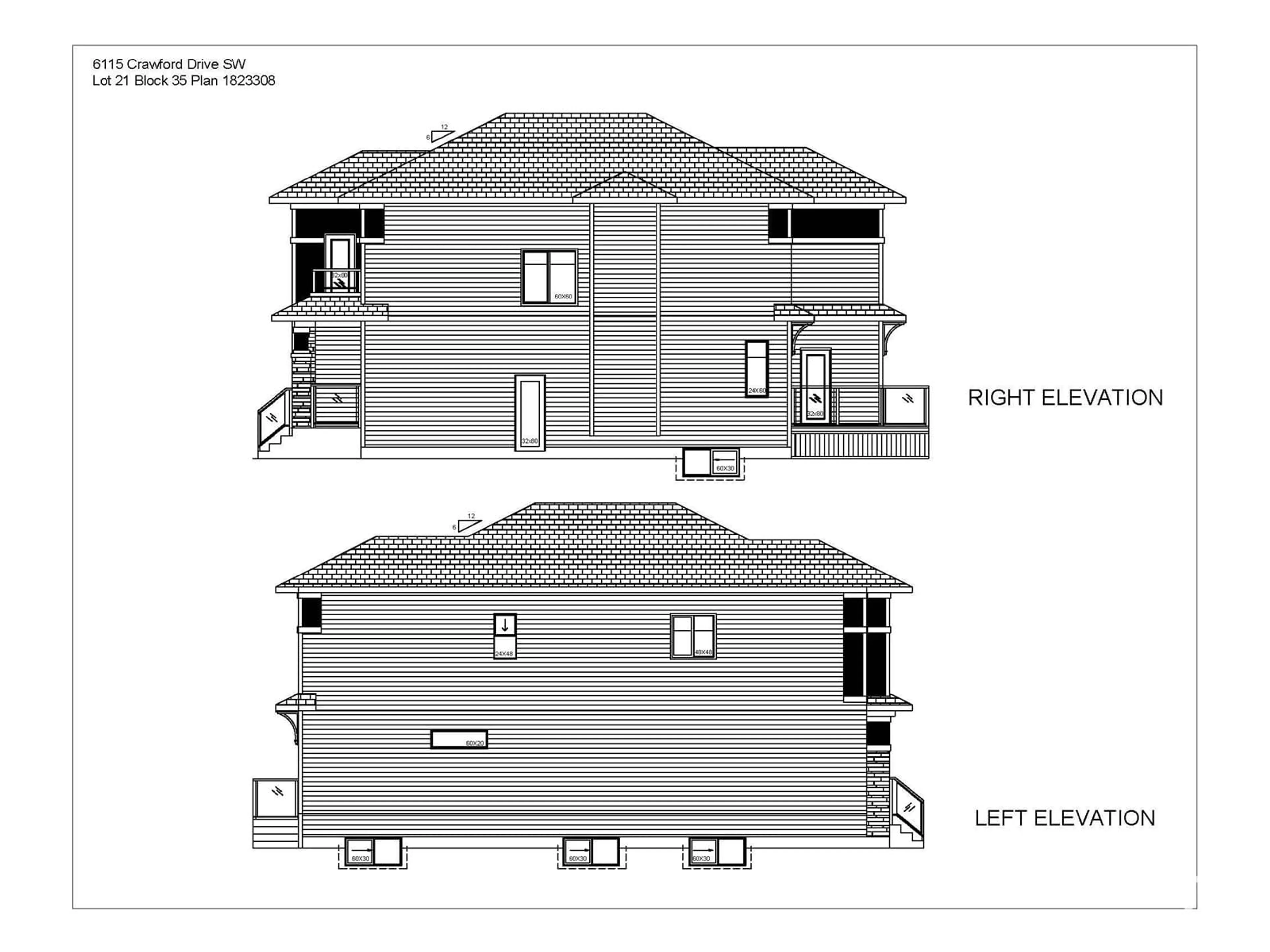 Frontside or backside of a home, the front or back of building for 6115 CRAWFORD DR SW, Edmonton Alberta T6W4L8