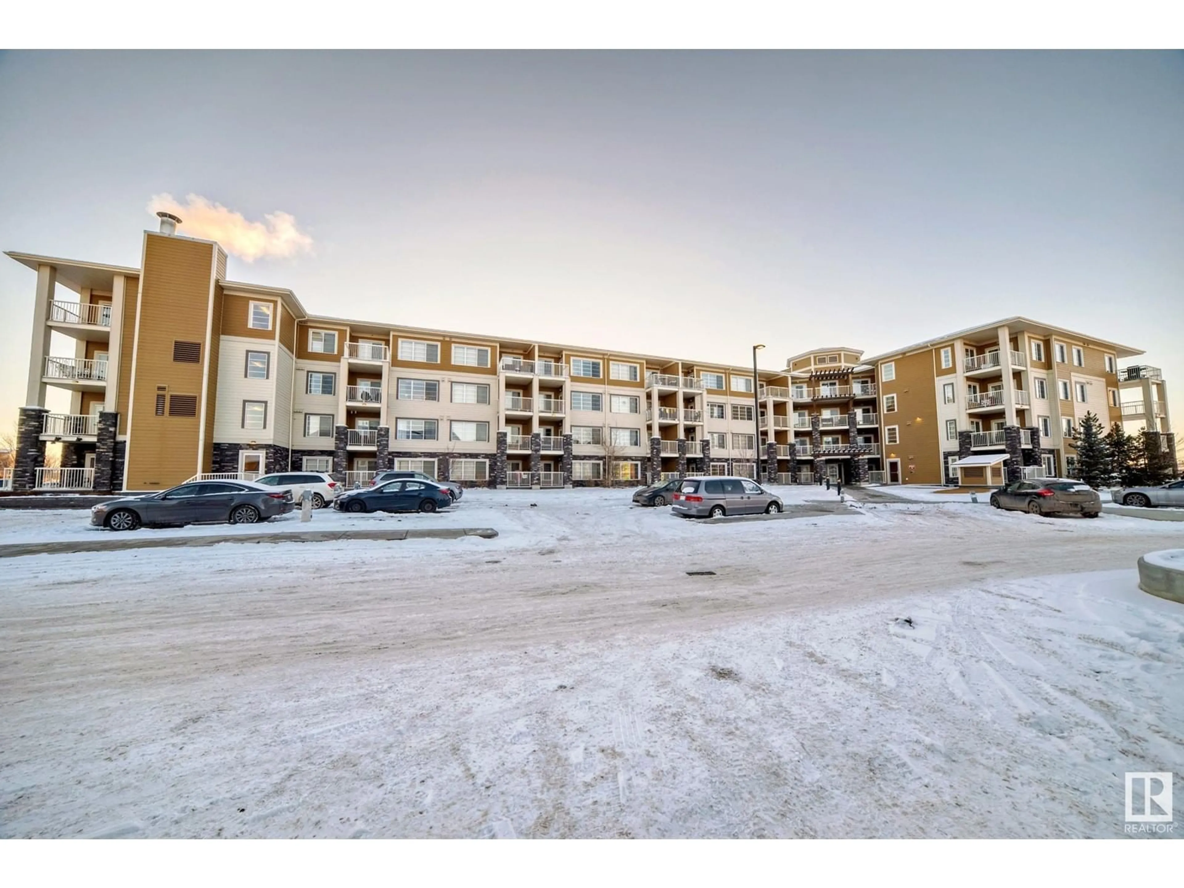 A pic from exterior of the house or condo, the street view for #205 3670 139 AV NW, Edmonton Alberta T5Y3N5