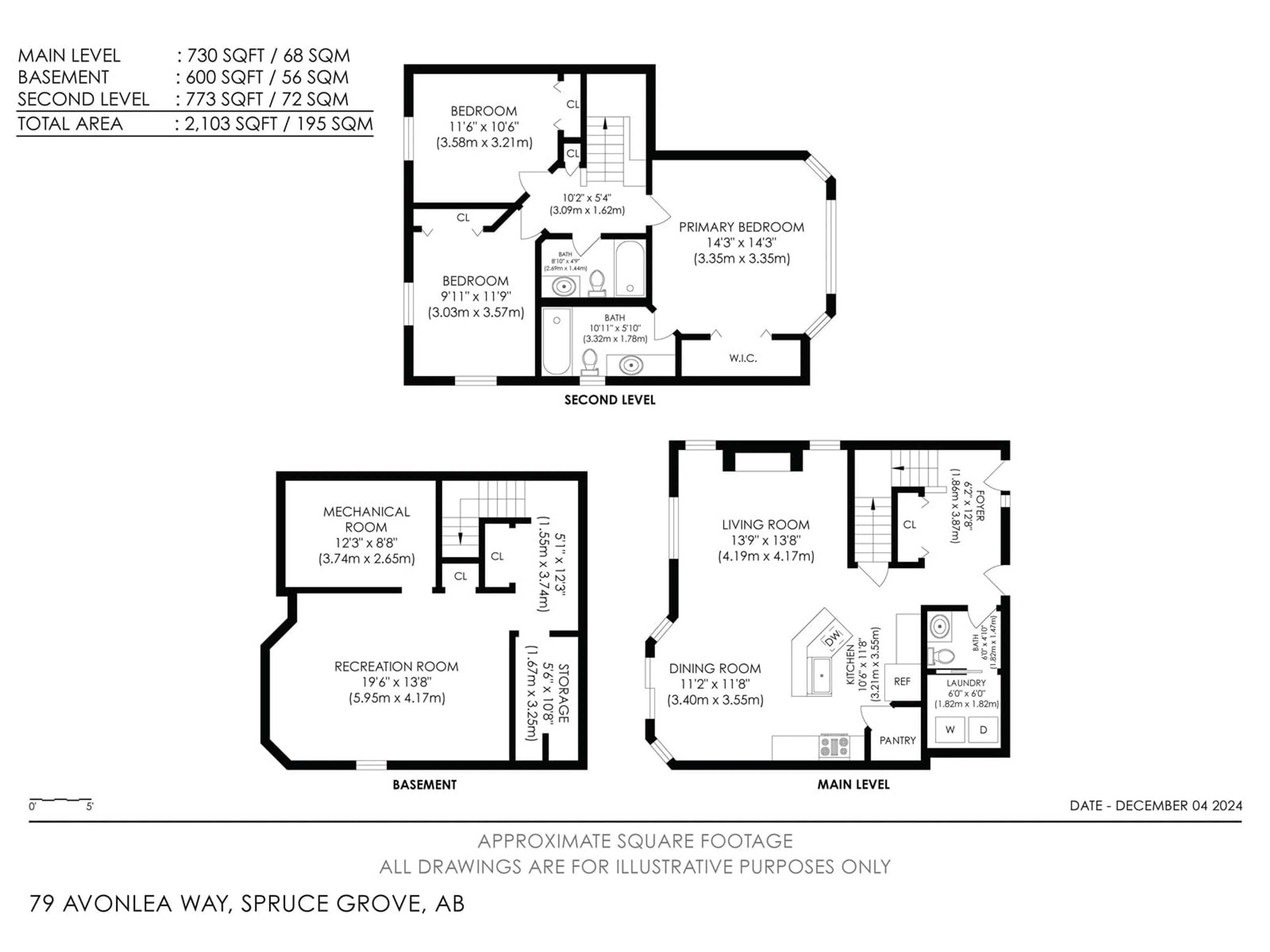 Floor plan for 79 Avonlea Way, Spruce Grove Alberta T7X0H8