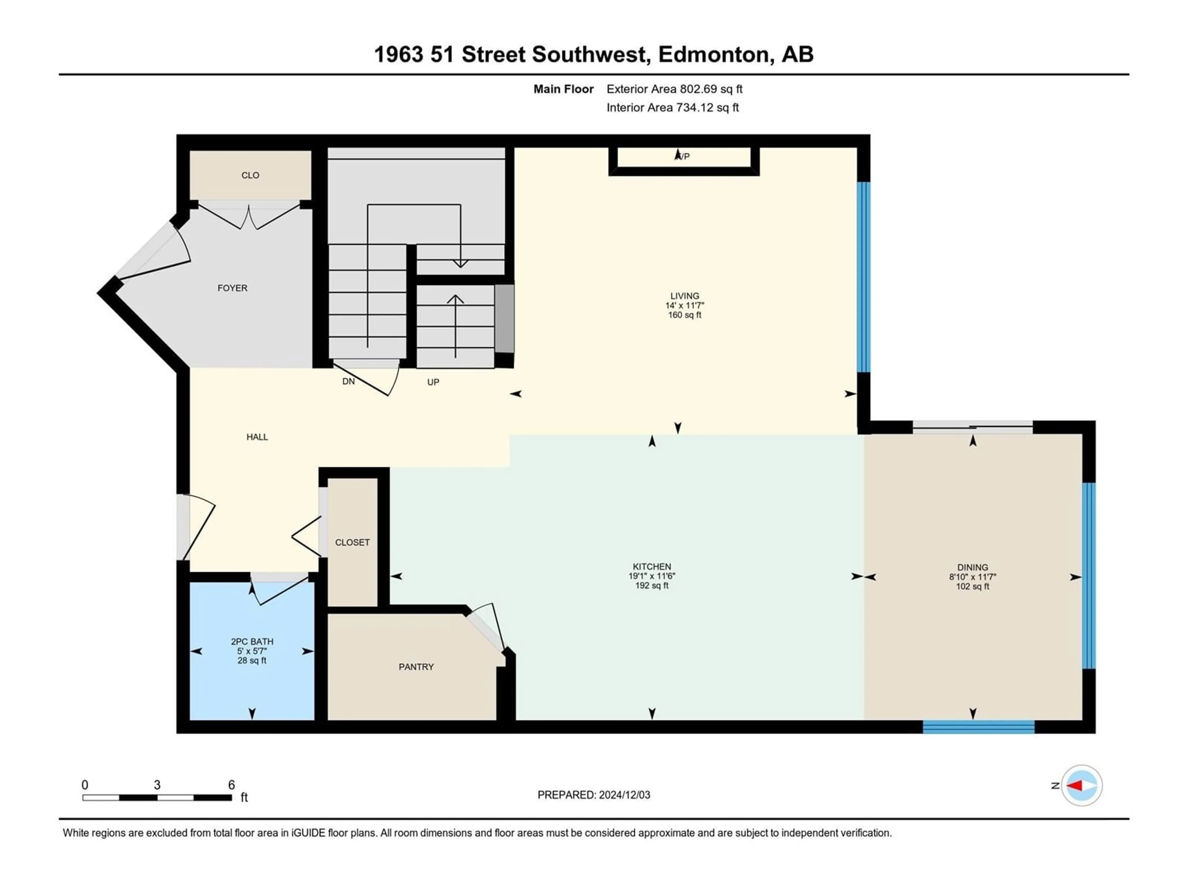 Floor plan for 1963 51 ST SW, Edmonton Alberta T6X1Y4