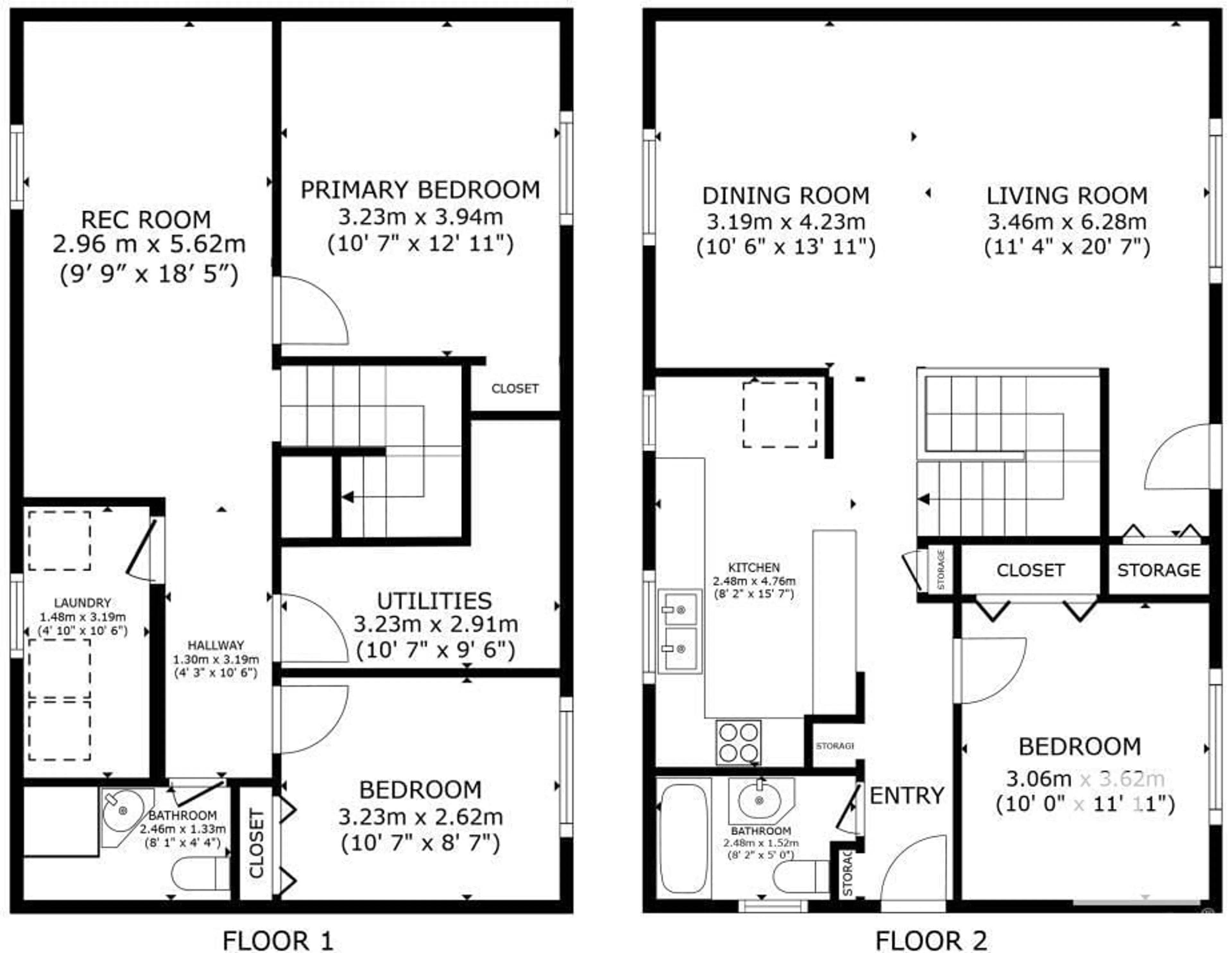 Floor plan for 14411 106 AV NW, Edmonton Alberta T5N3Z3