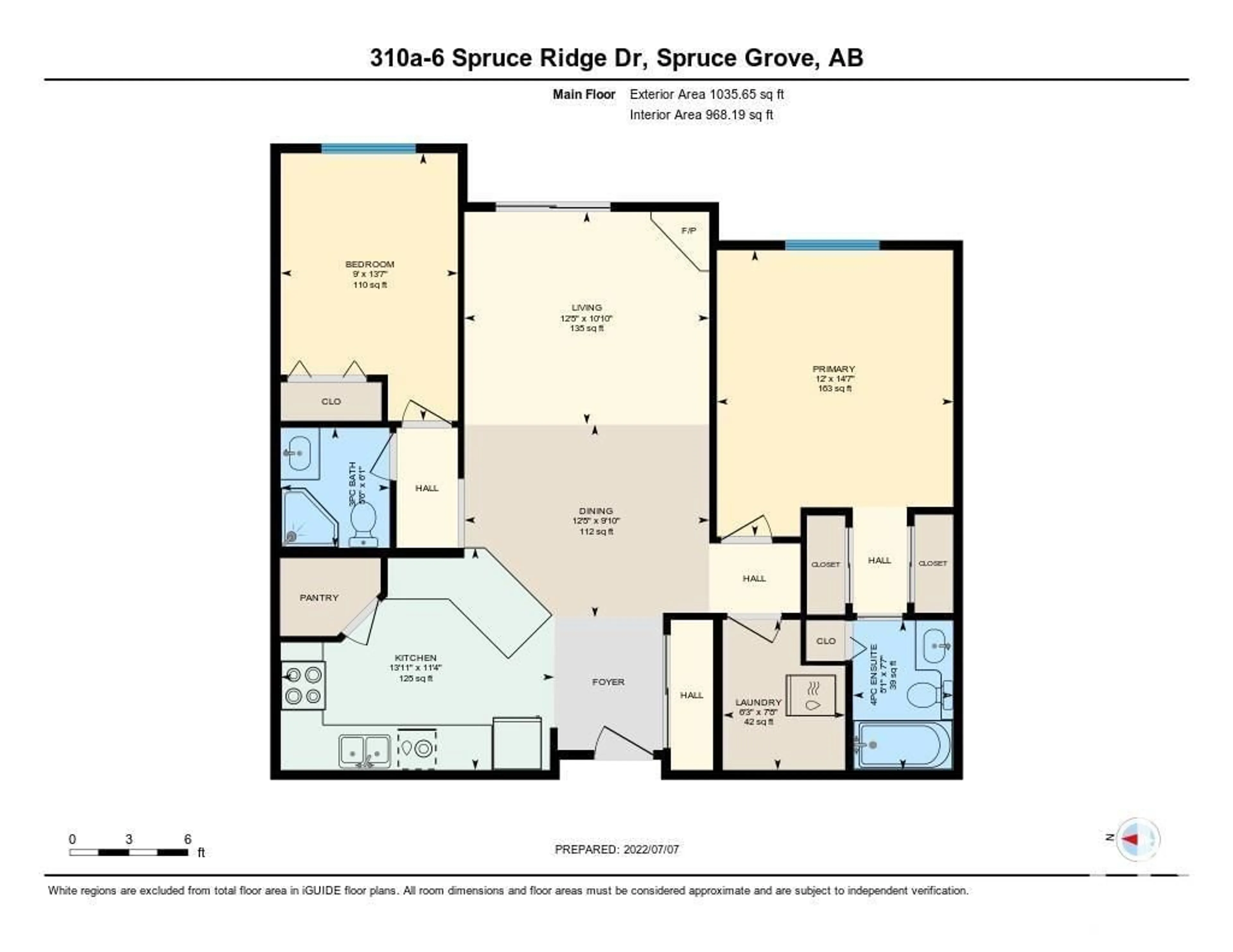 Floor plan for #310A 6 SPRUCE RIDGE DR, Spruce Grove Alberta T7X4M5