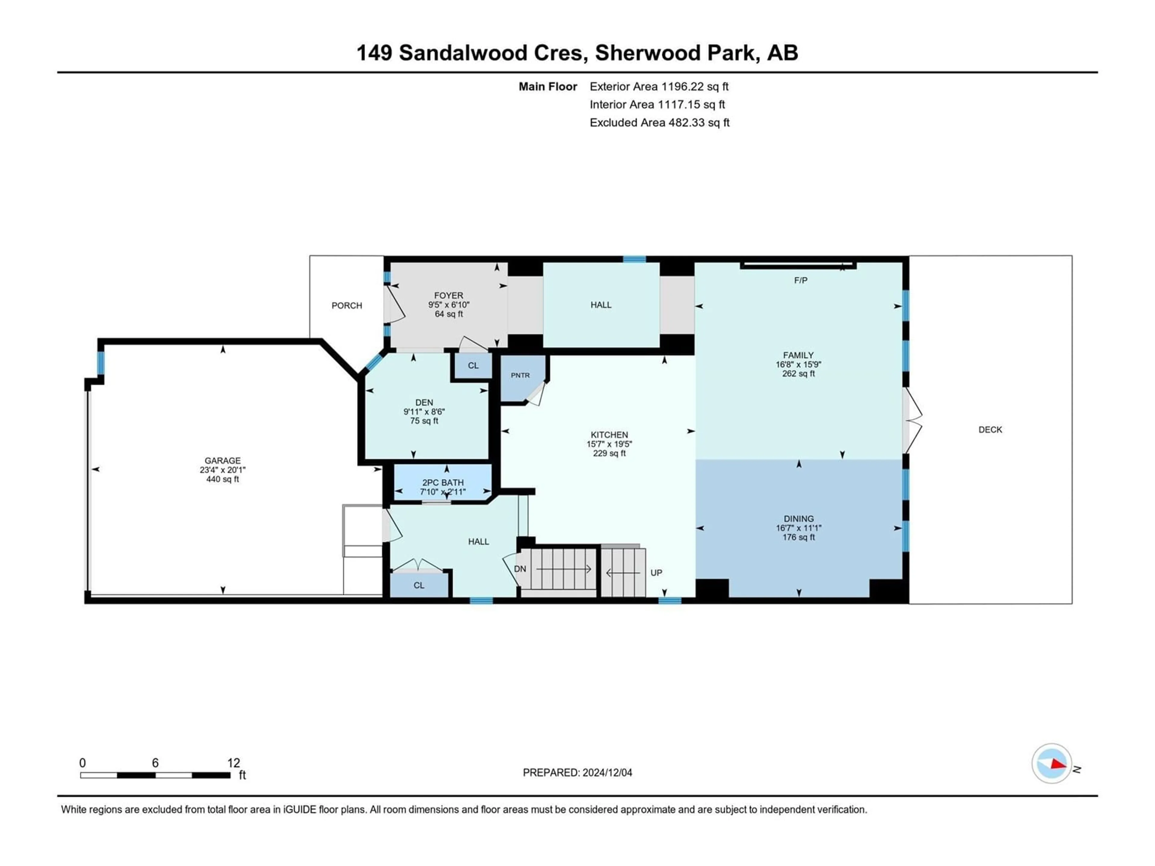 Floor plan for 149 SANDALWOOD CR, Sherwood Park Alberta T8H0S4