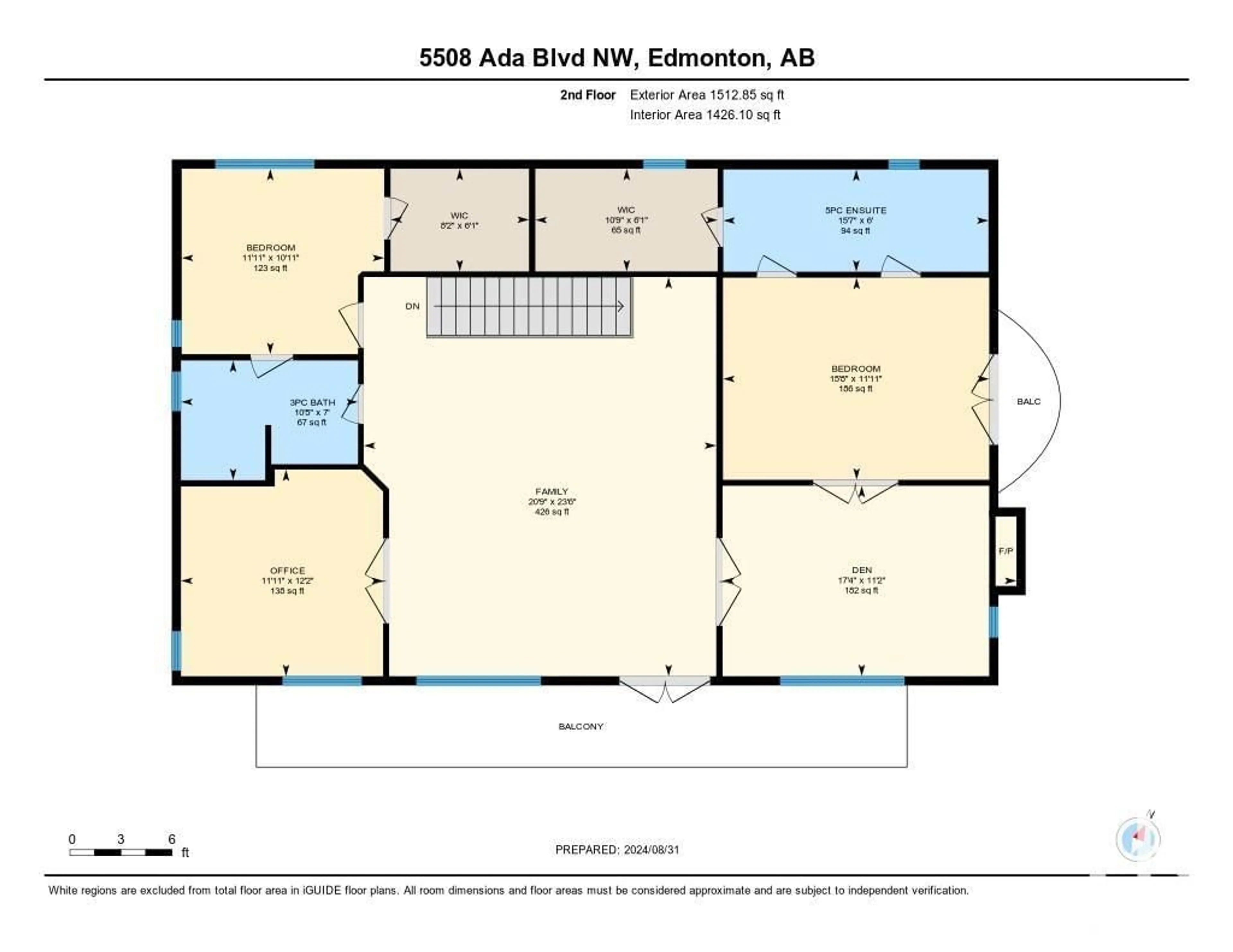 Floor plan for 5508 ADA BV NW, Edmonton Alberta T5N4N8