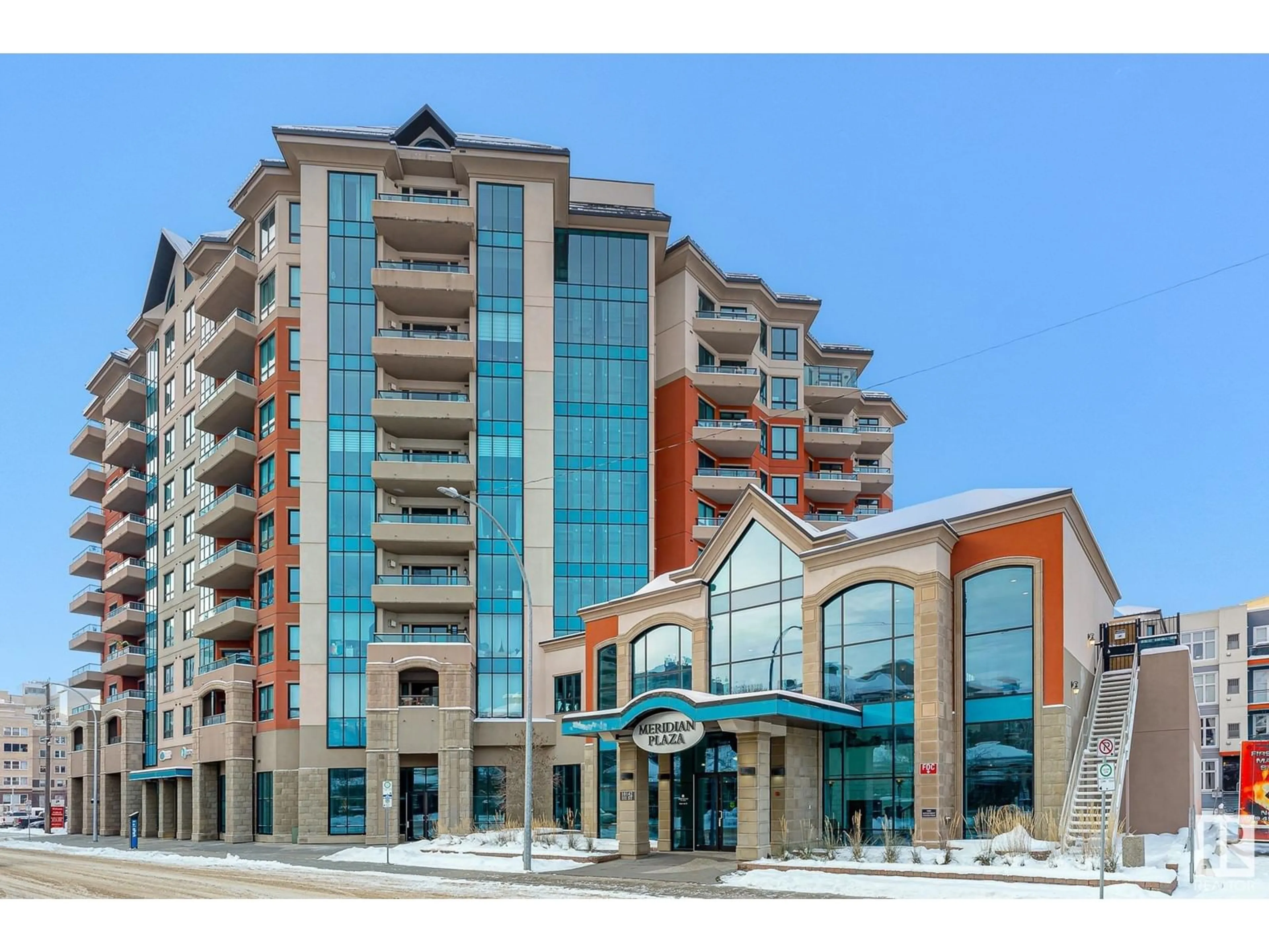 A pic from exterior of the house or condo, the front or back of building for #224 10142 111 ST NW, Edmonton Alberta T5K1K6