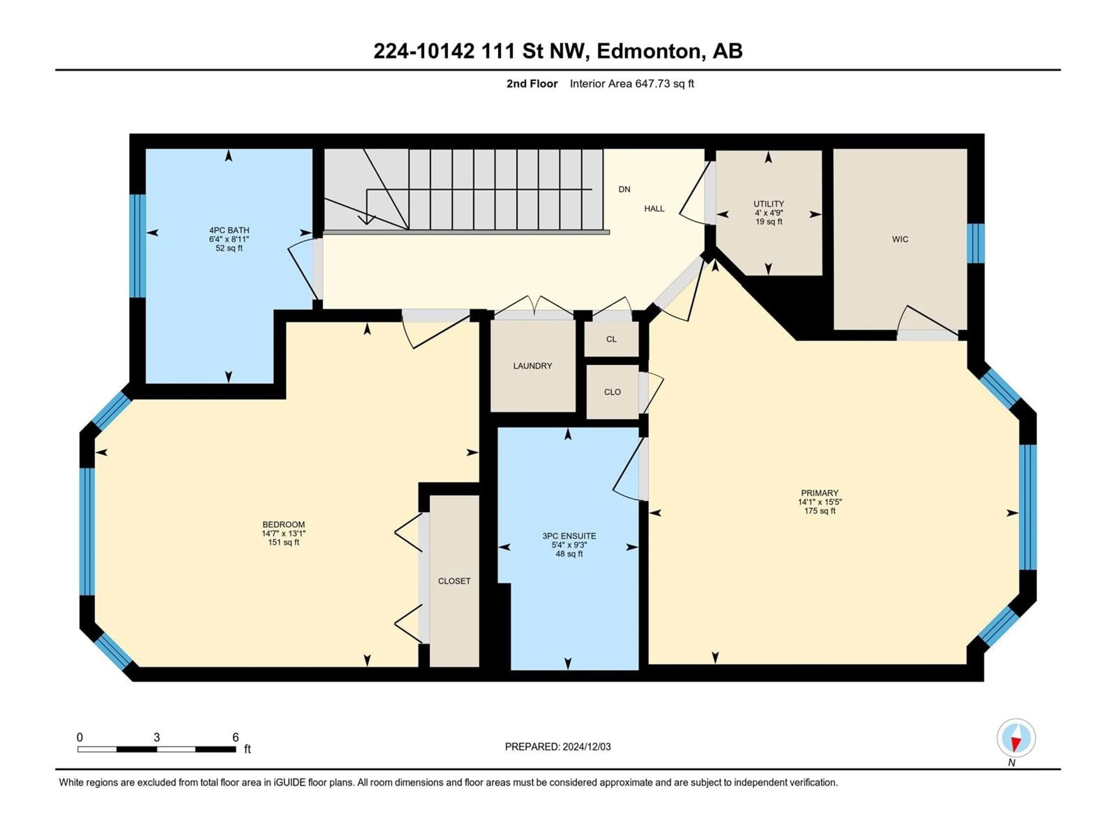 Floor plan for #224 10142 111 ST NW, Edmonton Alberta T5K1K6