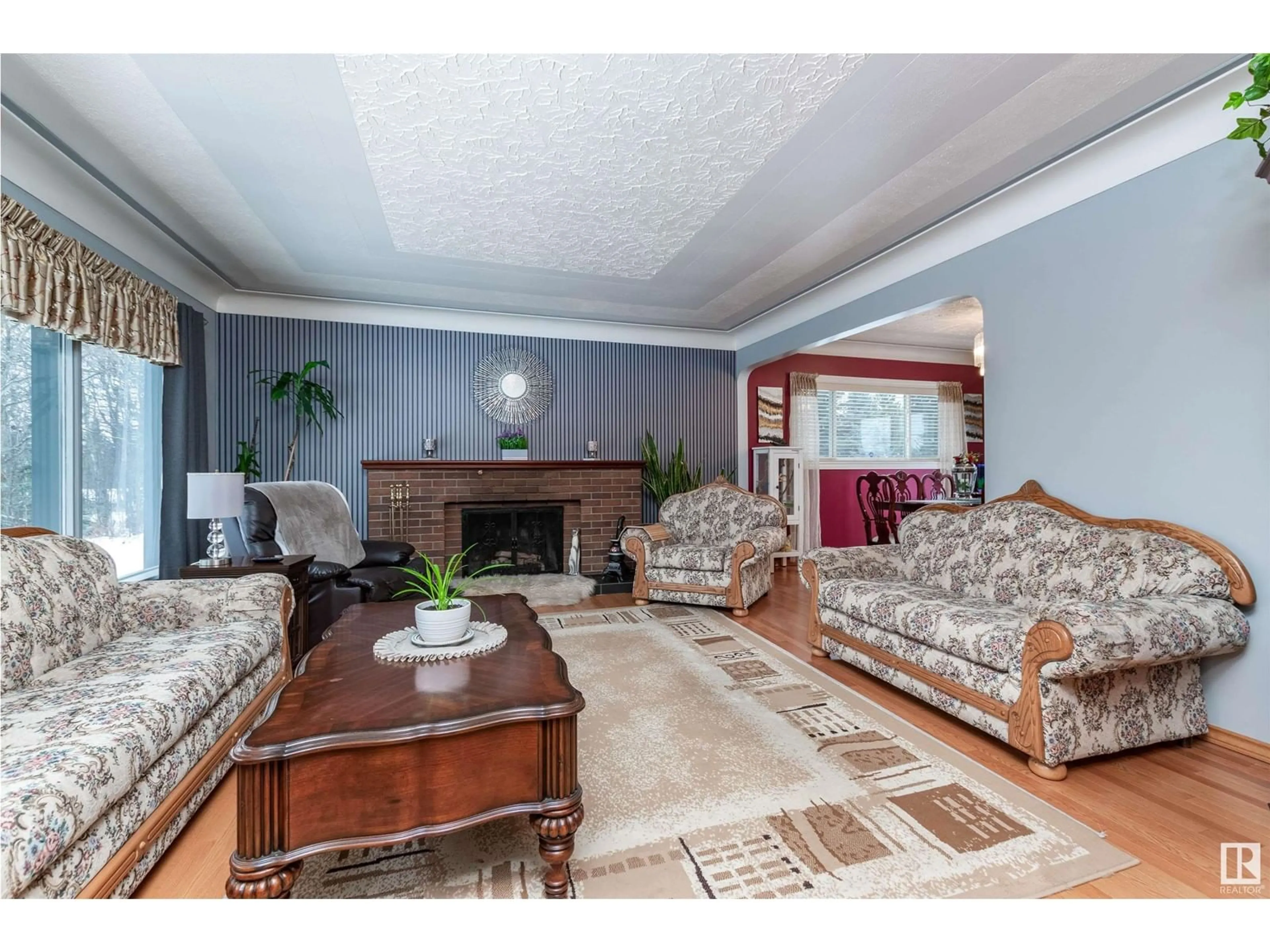 Living room, wood floors for #325 52306 RGE ROAD 212, Rural Strathcona County Alberta T8G1A9