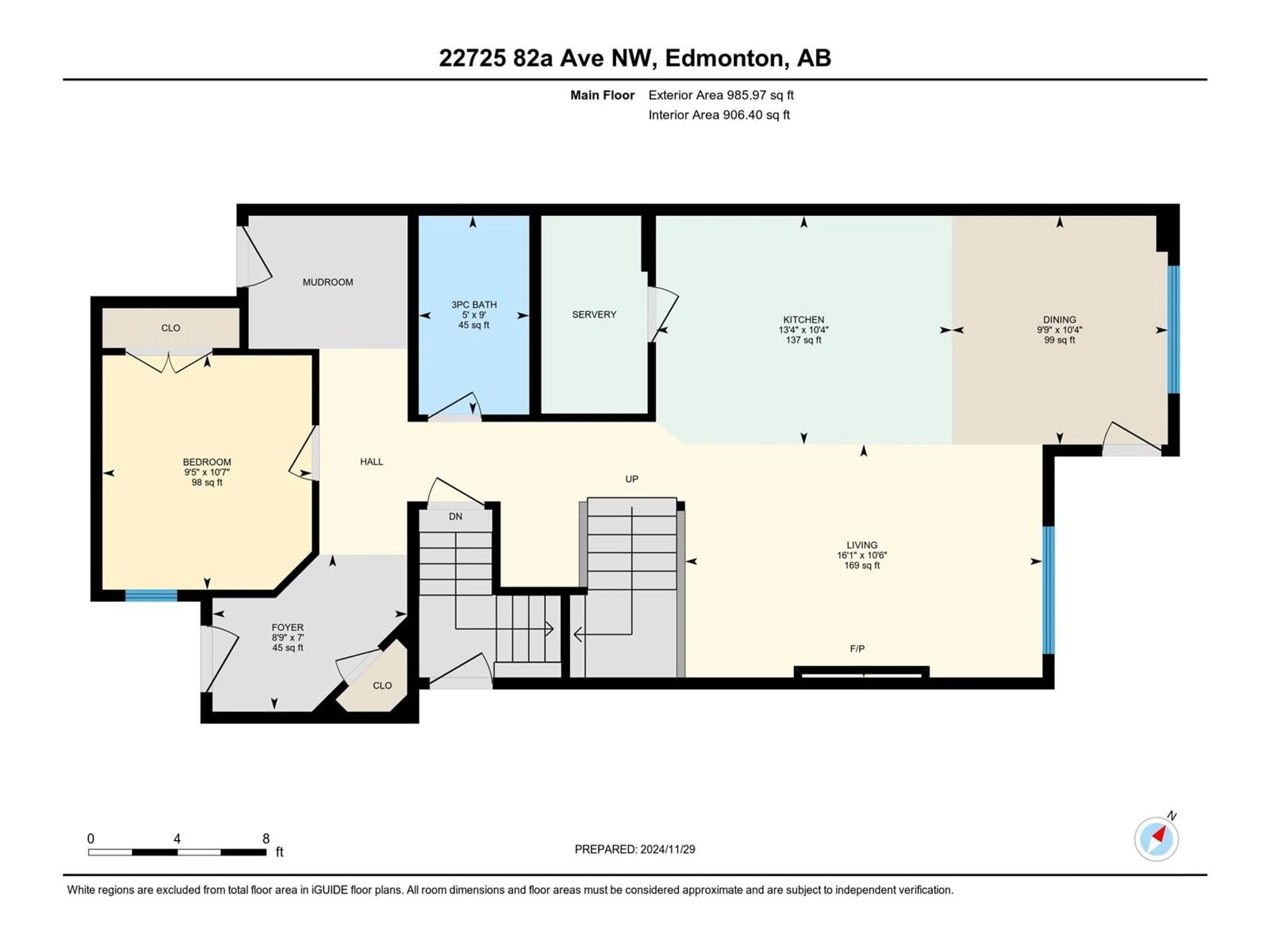 Floor plan for 22725 82A AV NW, Edmonton Alberta T5T4H5