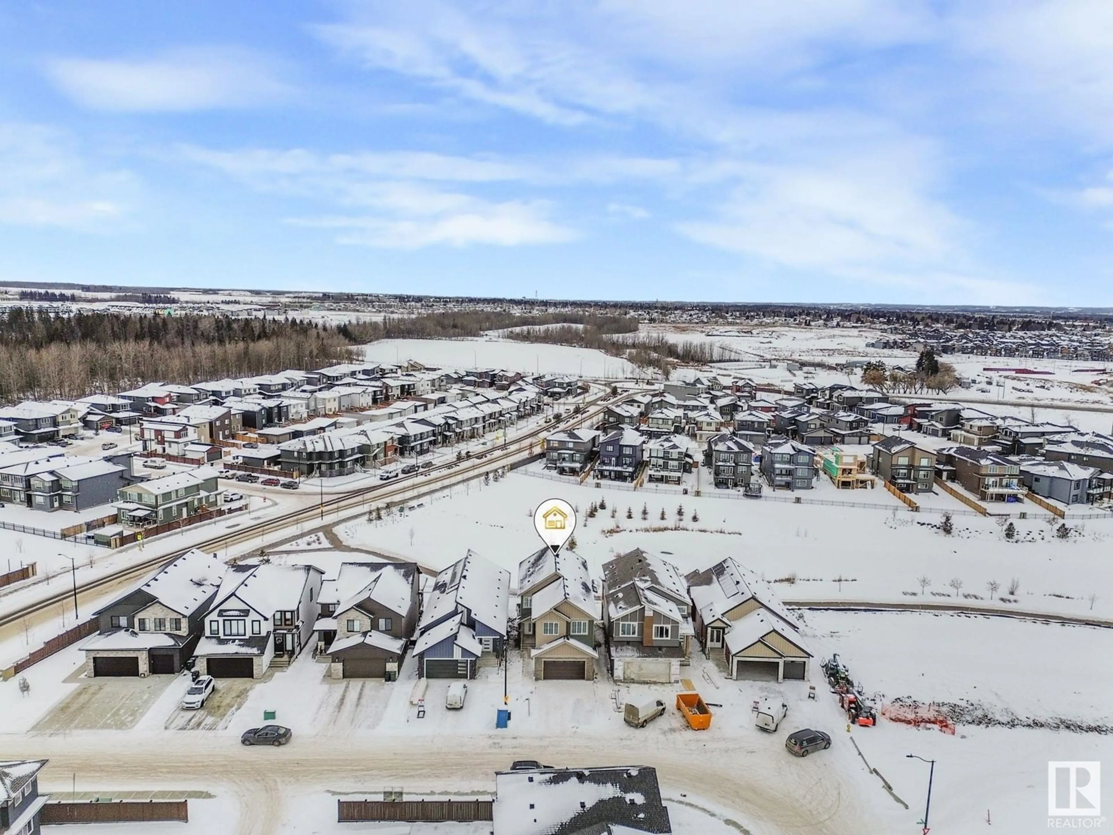 A pic from outside/outdoor area/front of a property/back of a property/a pic from drone, unknown for 9 Norwyck WY, Spruce Grove Alberta T7X3M1