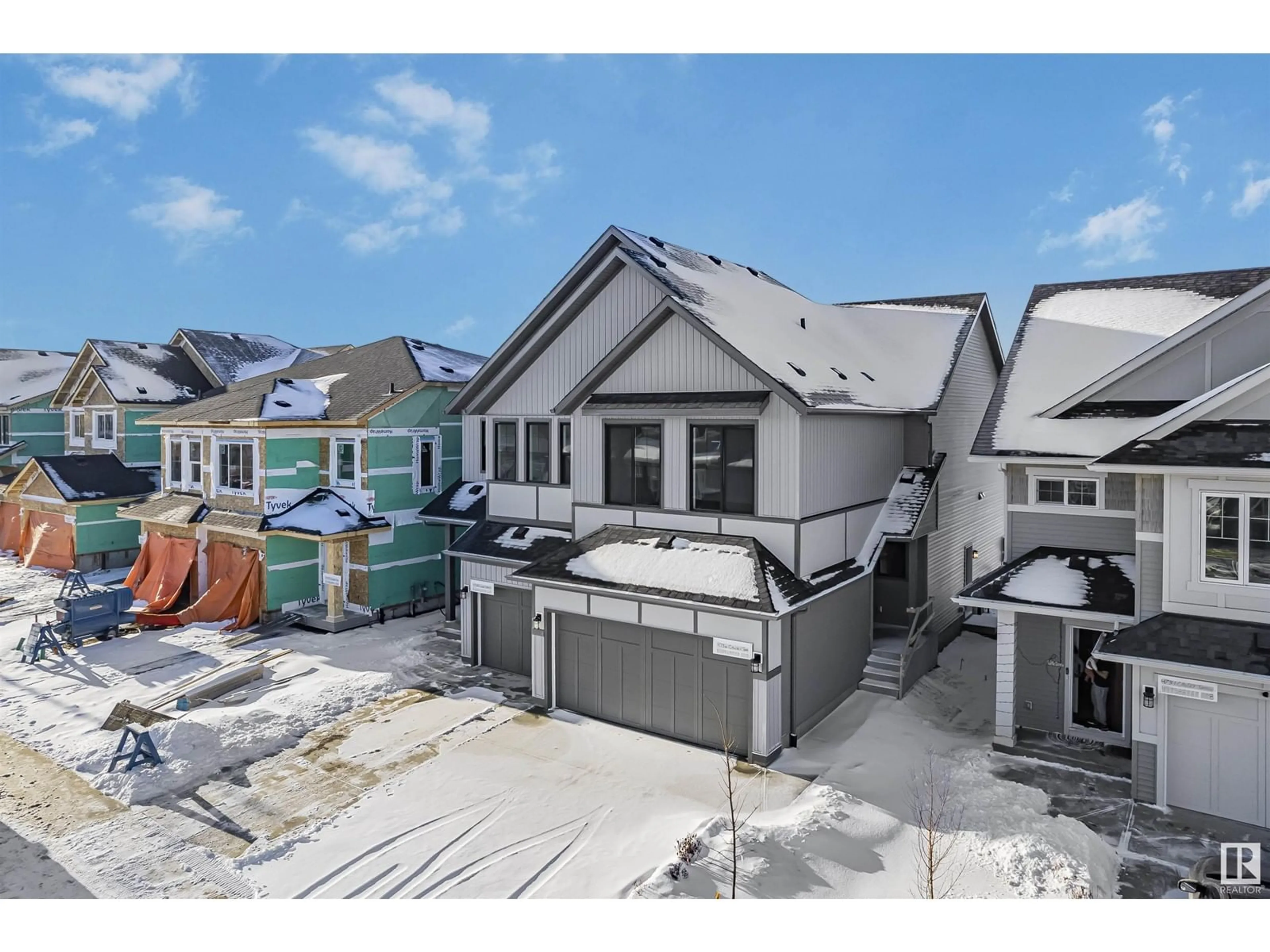 Frontside or backside of a home, the street view for 4736 CAWSEY TC SW, Edmonton Alberta T6W4M5