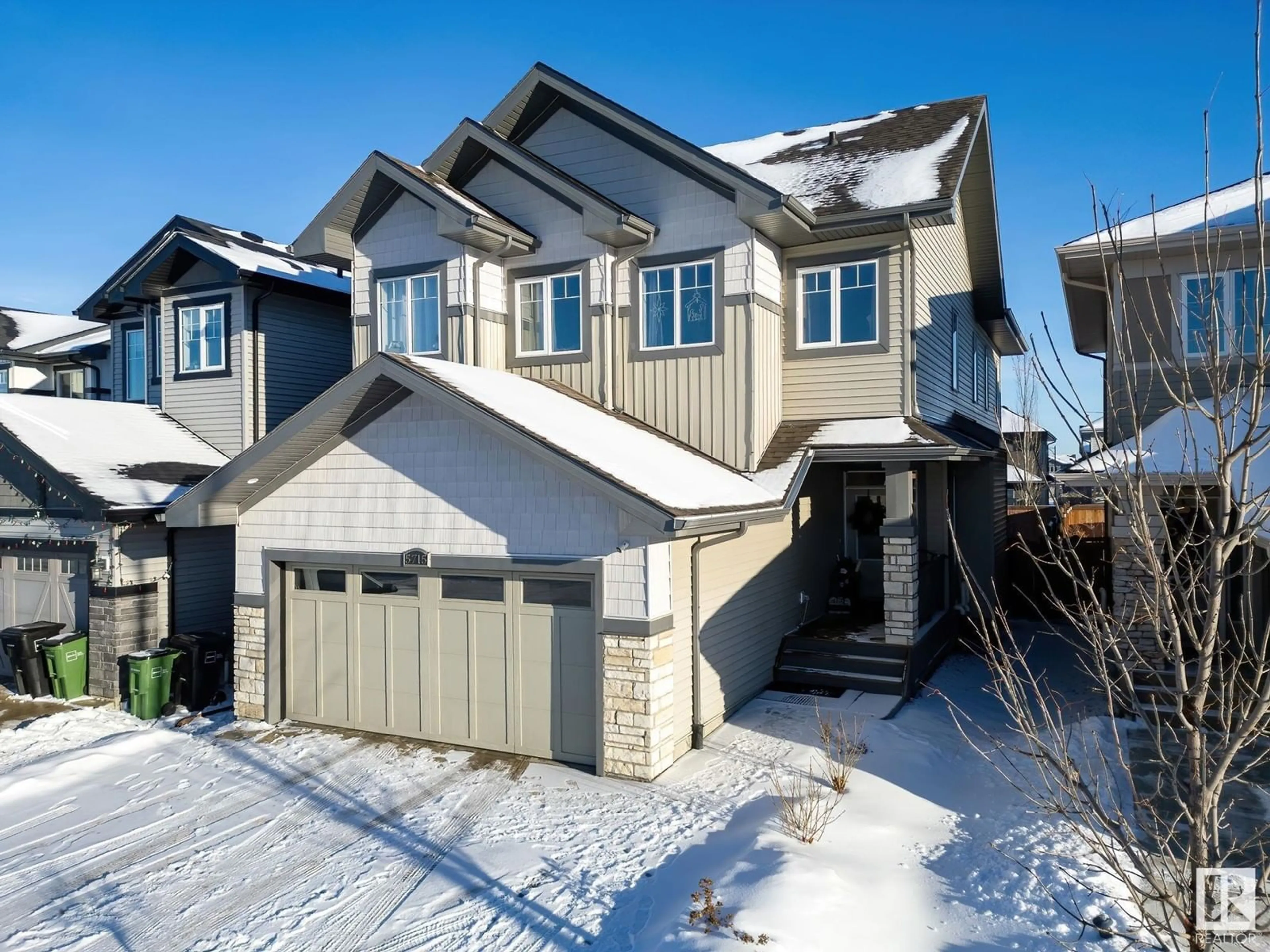 Frontside or backside of a home, the street view for 5715 ALLBRIGHT CO SW, Edmonton Alberta T6W3T9