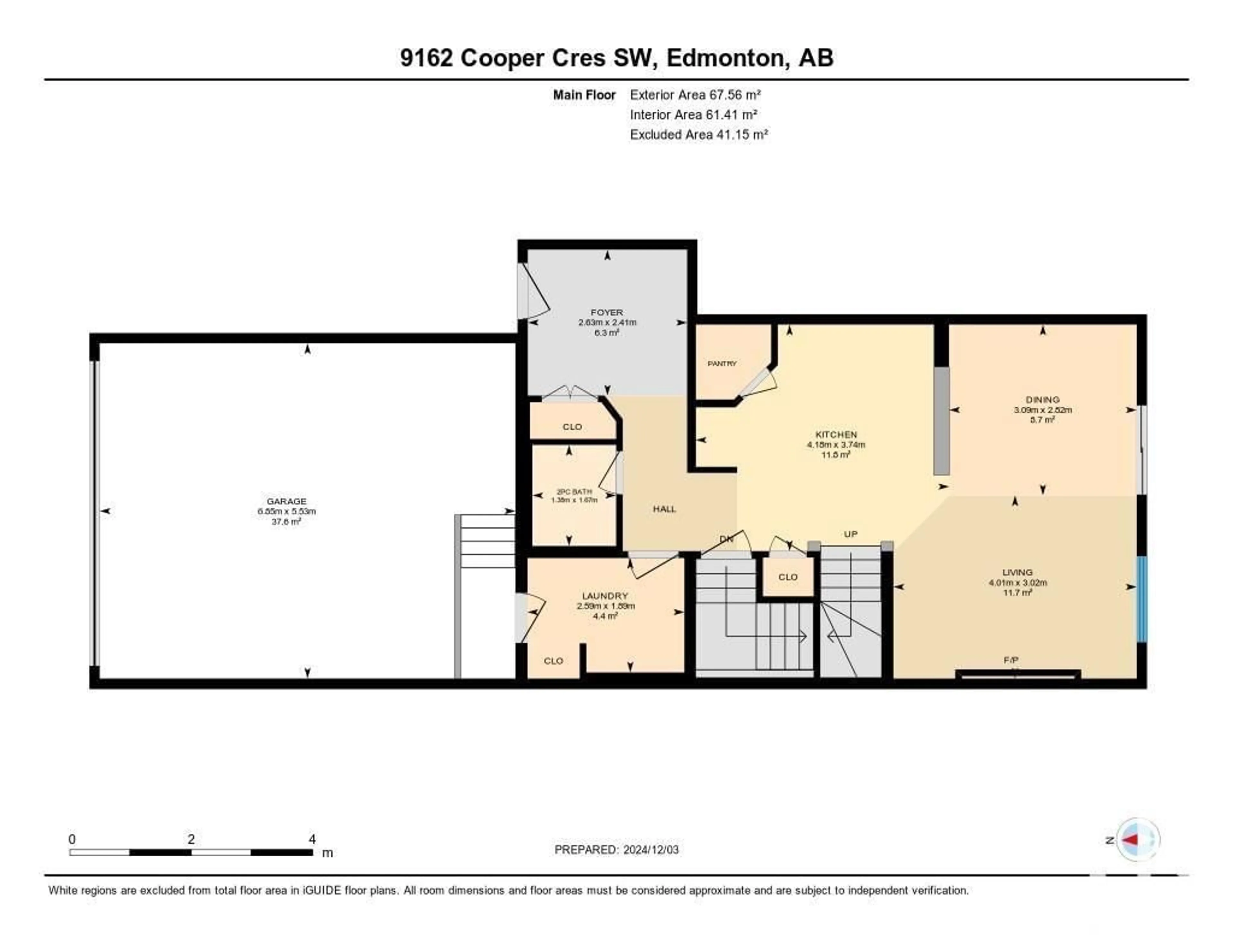 Floor plan for 9162 Cooper Crescent SW, Edmonton Alberta T6W3K9